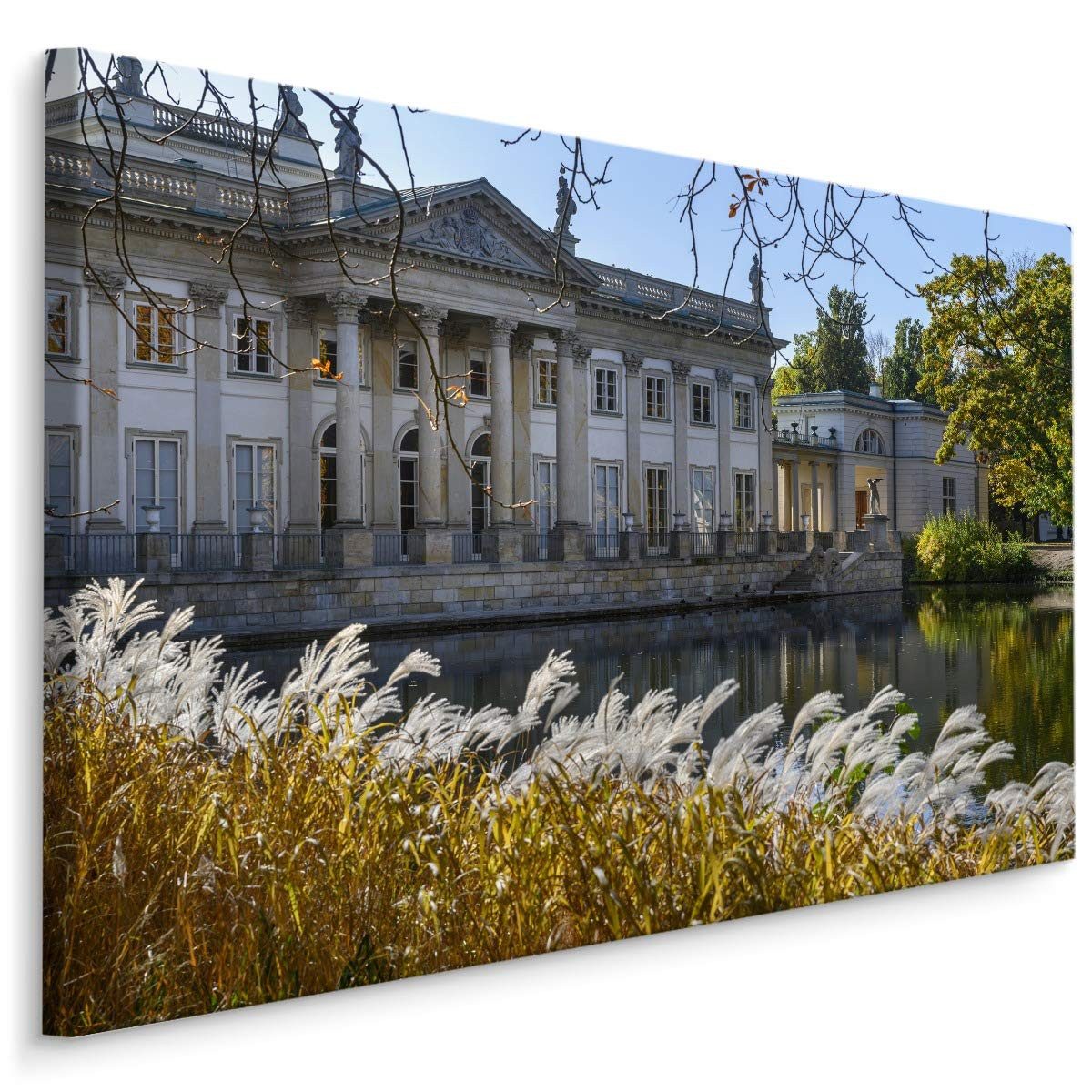 Muralo Leinwandbild Architektur – Leinwandbild Wandbild Kunstdruck Wohnzimmer, Gebäude (1 St), Warschau – Stadt – Architektur, 30 x 20 cm, aufhängefertig