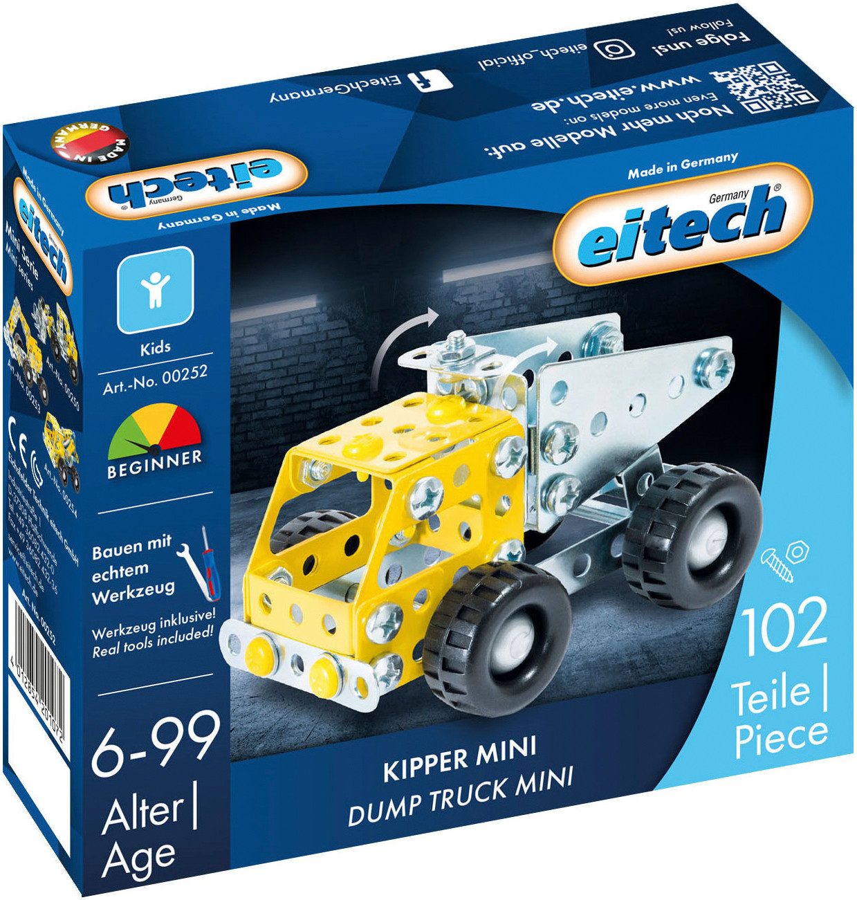 Eitech Kipper Mini Metallbaukasten, (102 St), Made in Germany