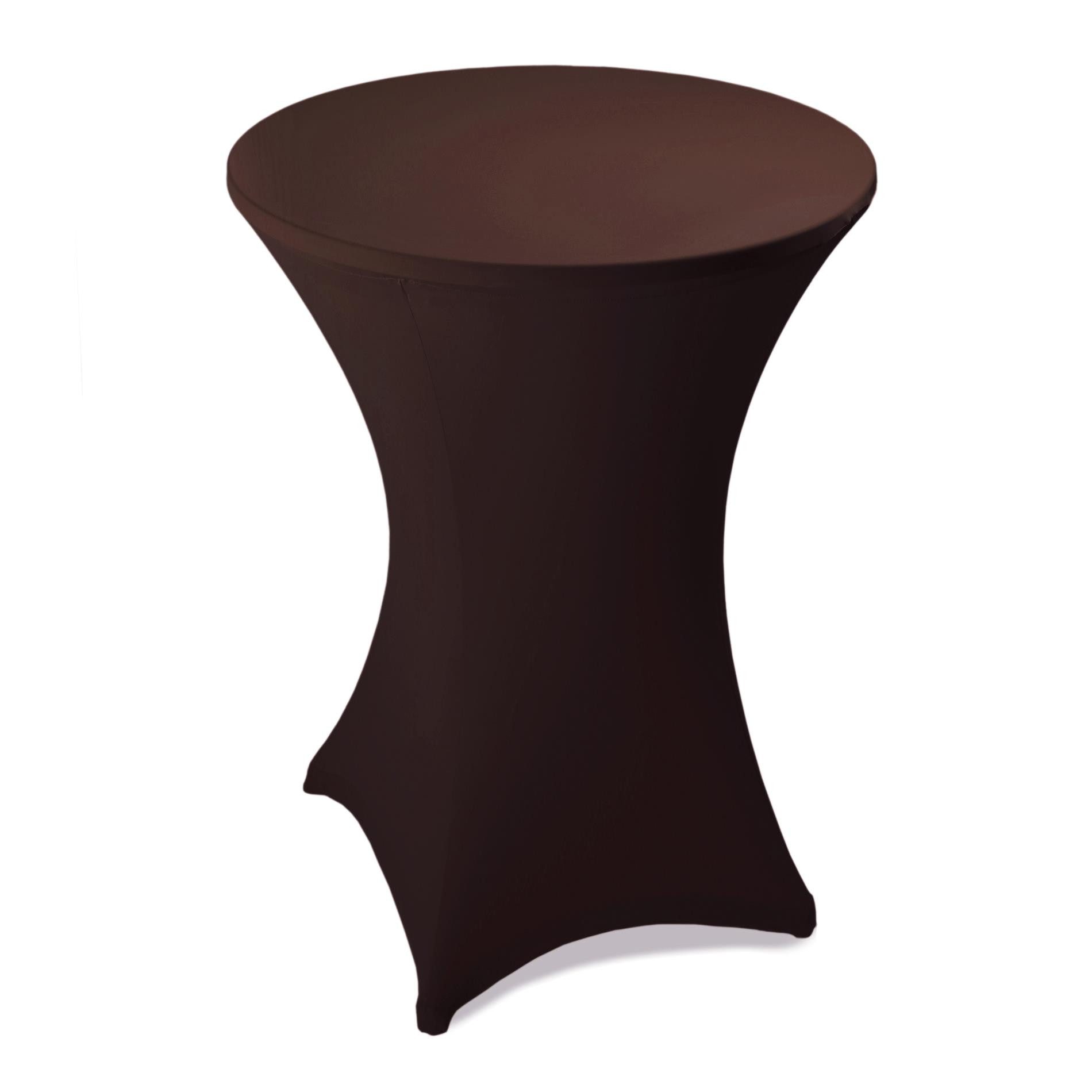 ESTEXO Stehtischhusse Stretch Stehtisch Ø 60 cm Tisch Husse Bistrotisch Dunkelbraun