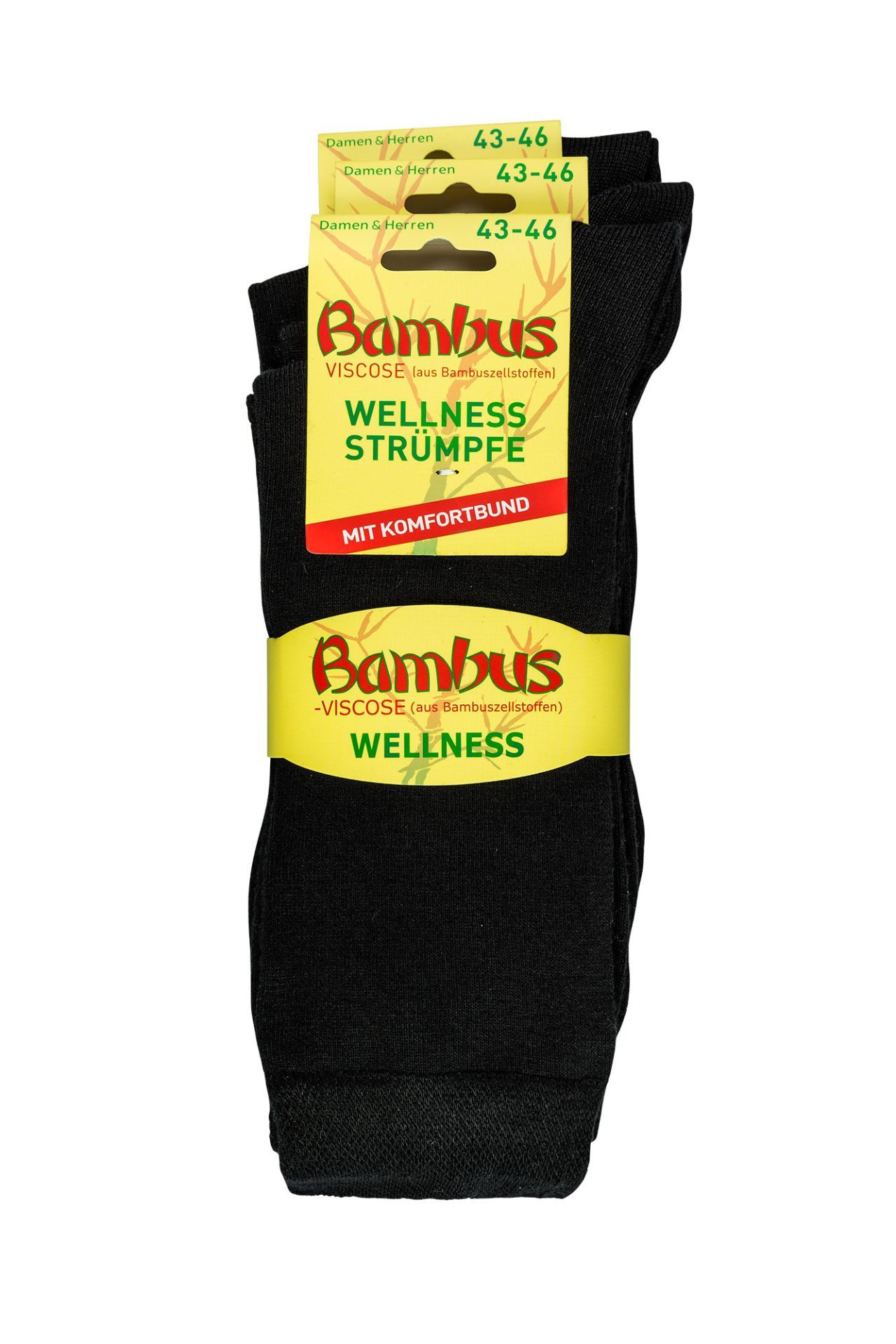 Wowerat Socken 3 Paar superweiche Bambus Wellness Socken normallang Damen & Herren (3 Paar) – Bild 2 von 2