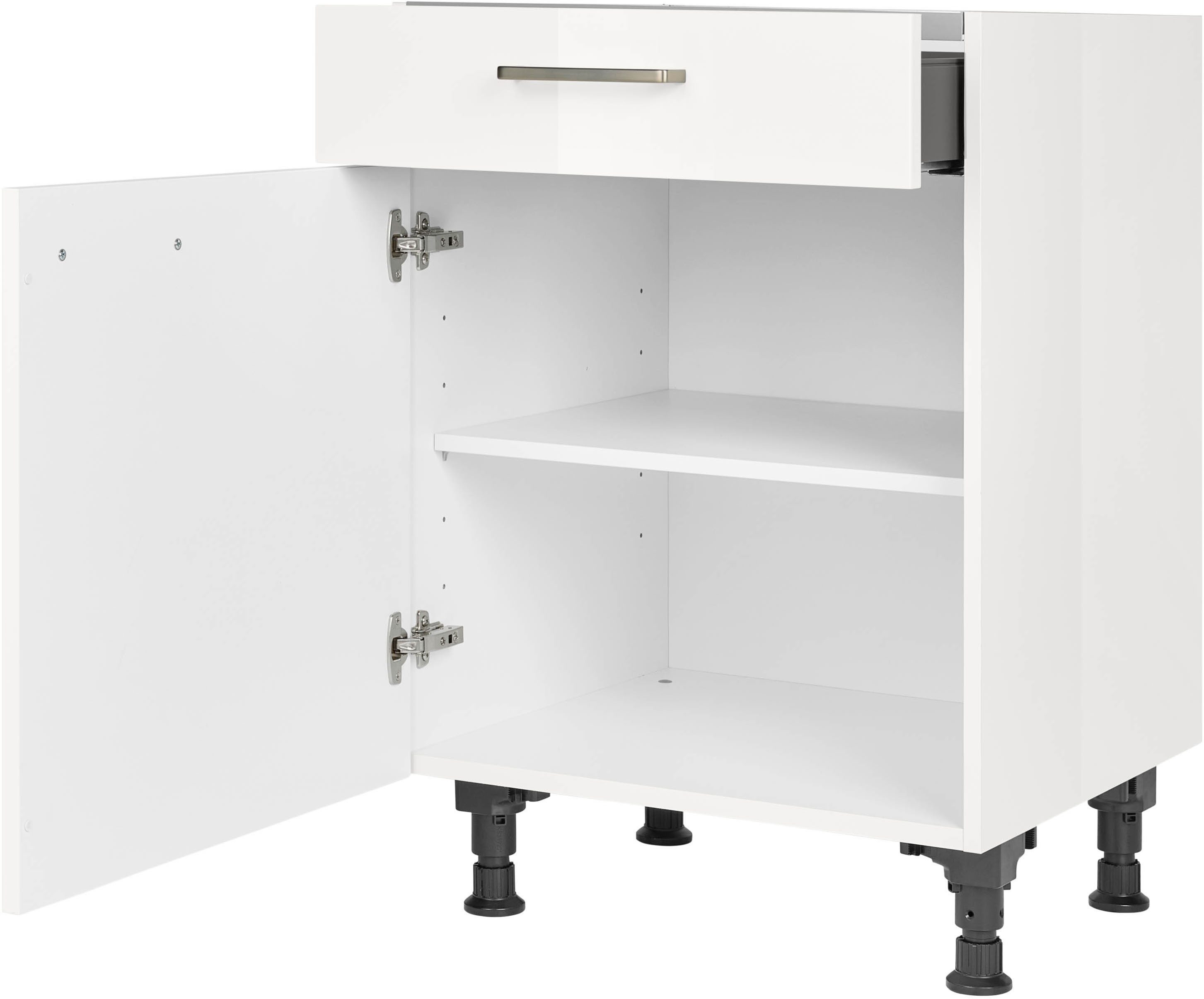 nobilia® Kochfeldumbauschrank "Flash", mit Schukasten und Tür, Ausrichtung wählbar vormontiert, Breite 60 cm