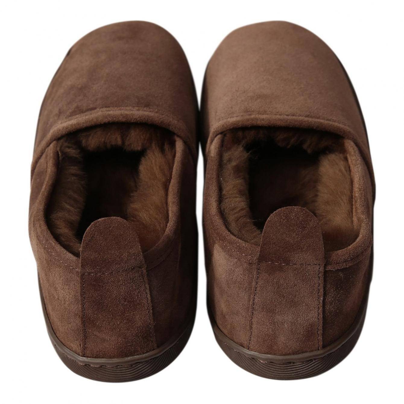 Hollert Hausschuh Unisex Hüttenschuhe Hubert gefüttert Echtleder Merino Schaffell