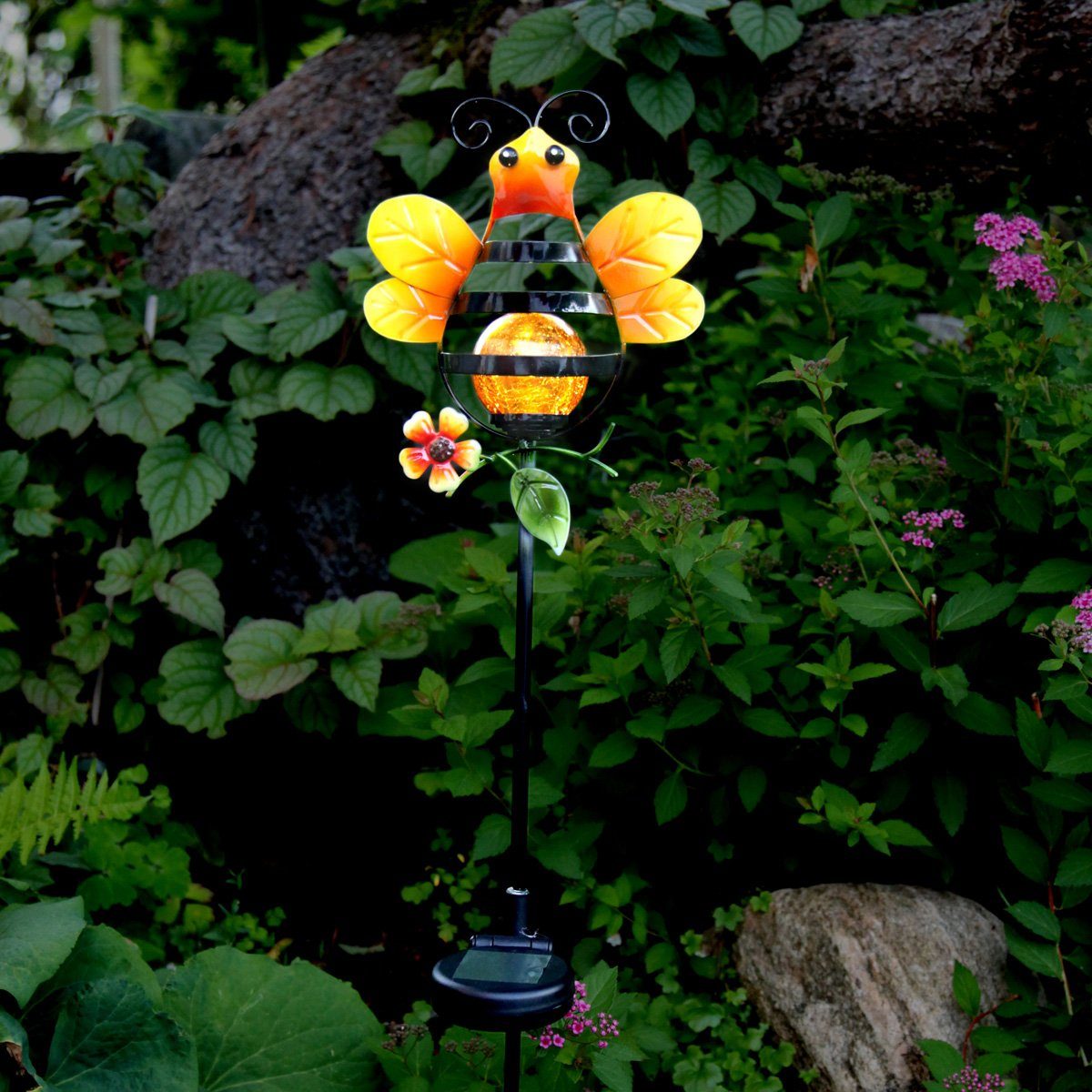 STAR TRADING LED Dekoobjekt »LED Solarstab BIENE Gartenstecker grün H