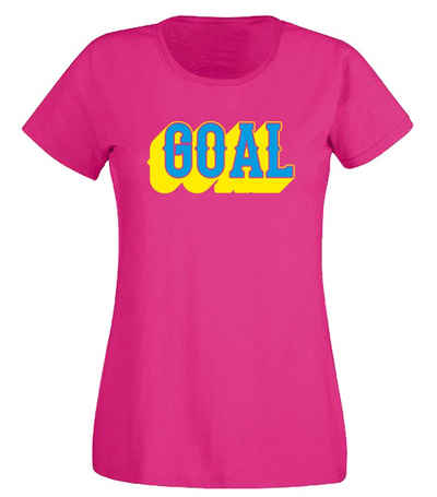 G-graphics T-Shirt Damen T-Shirt - GOAL mit trendigem Frontprint • Aufdruck auf der Vorderseite • Spruch / Sprüche / Print / Motiv • für jung & alt