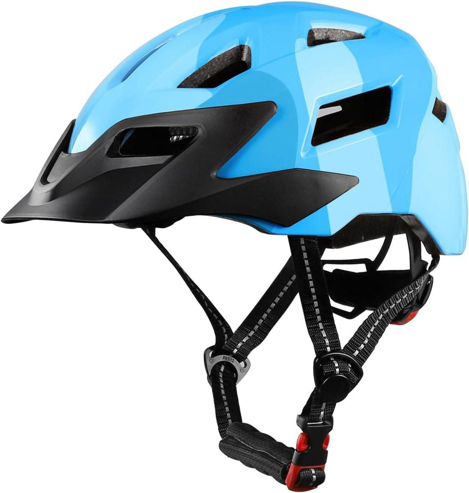 LuxusKollektion Kinderfahrradhelm Kinder Fahrradhelm Mädchen Jungen verstellbar blau 52-56 cm S