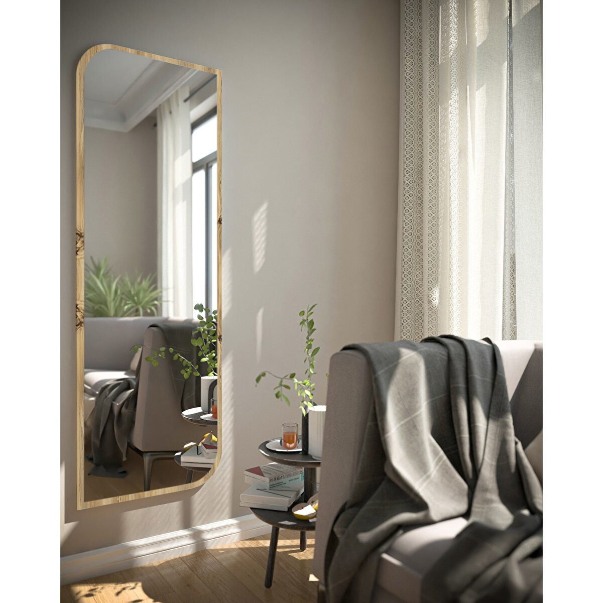 en.casa Spiegel (1-St), Wandspiegel in Ganzkörpergröße 91421401