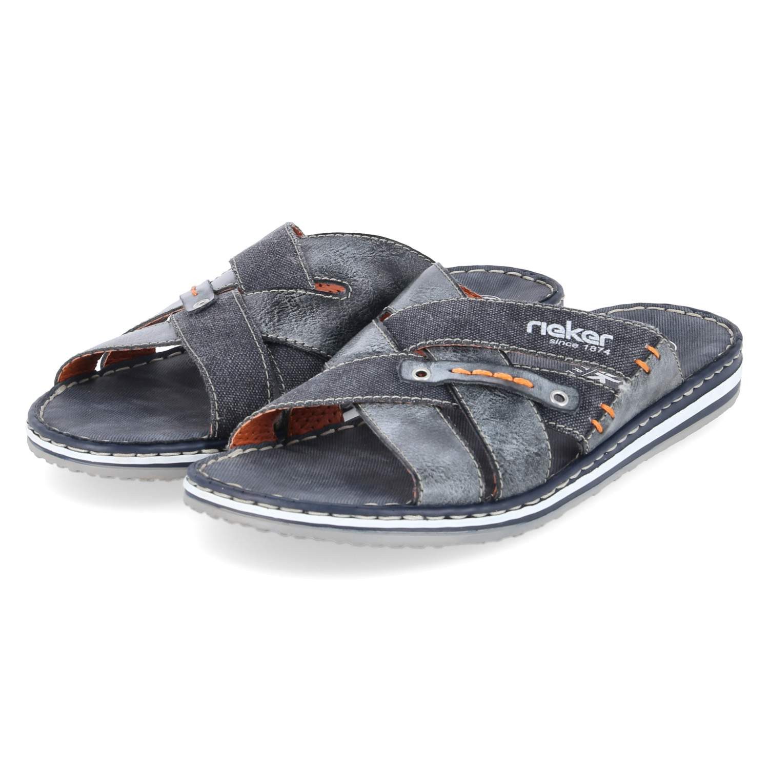Rieker Rieker 21599-14 Herren Textil & Synthetik blau Pantolette günstig online kaufen