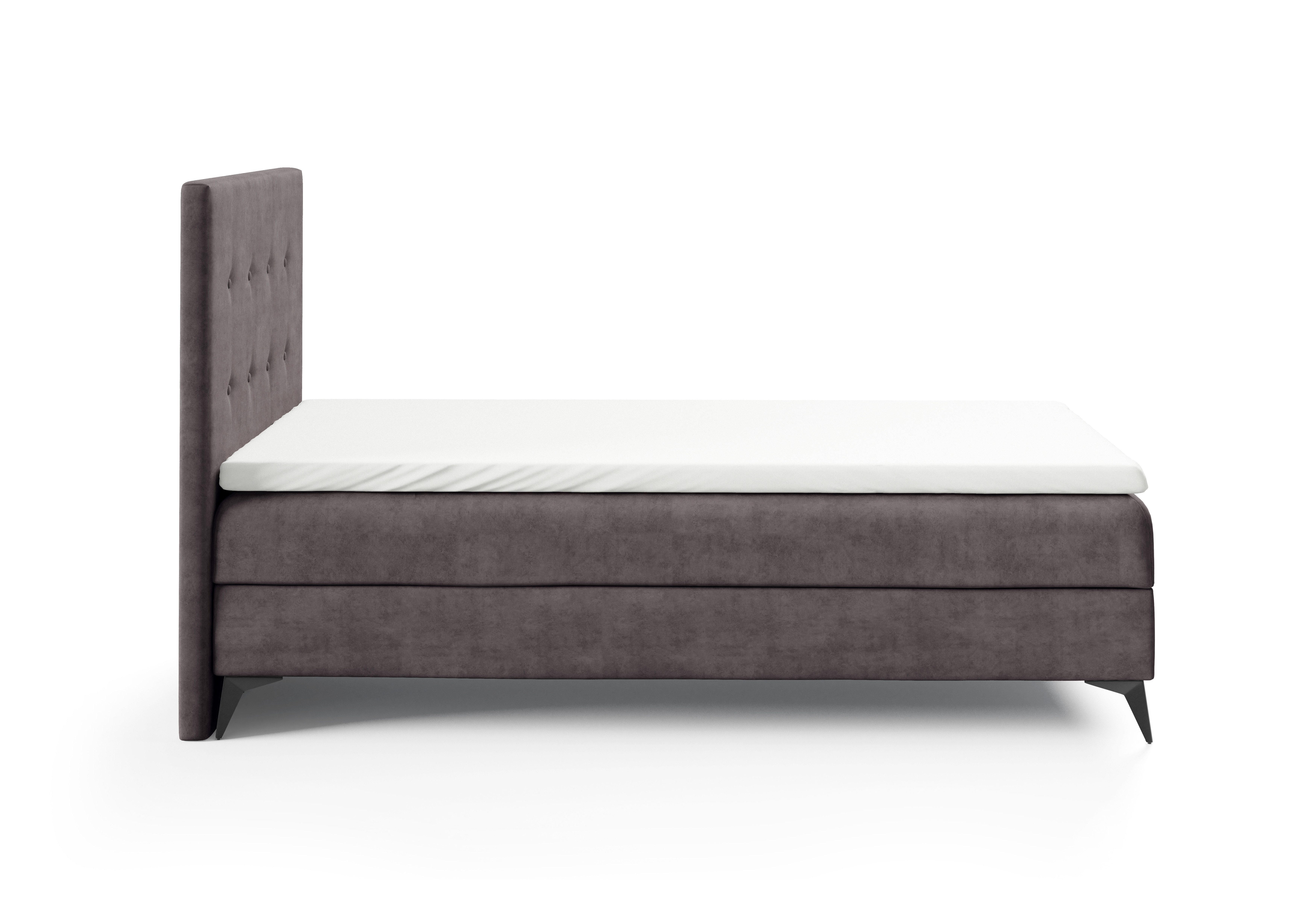Best for Home Boxspringbett K15 Single SLIM mit Bettkasten & Bonellfederkern, Topper H3 (70x200 80x200 90x200 100x200 cm), mit oder ohne Topper, Flexible Liefermöglichkeiten, Handwerksqualität