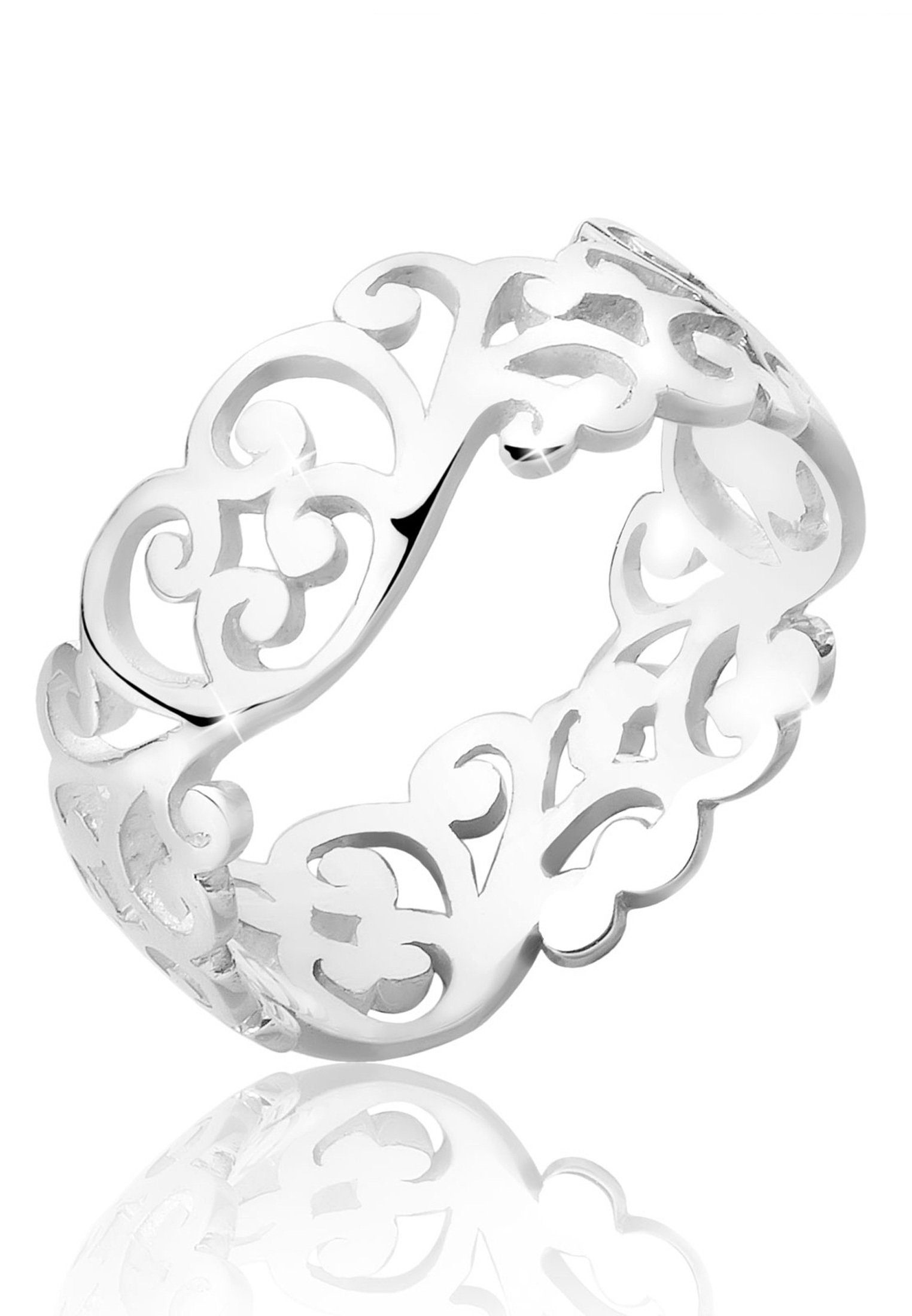Elli Fingerring Ornament Cut Out Blätter 925 Silber, Ornament günstig online kaufen