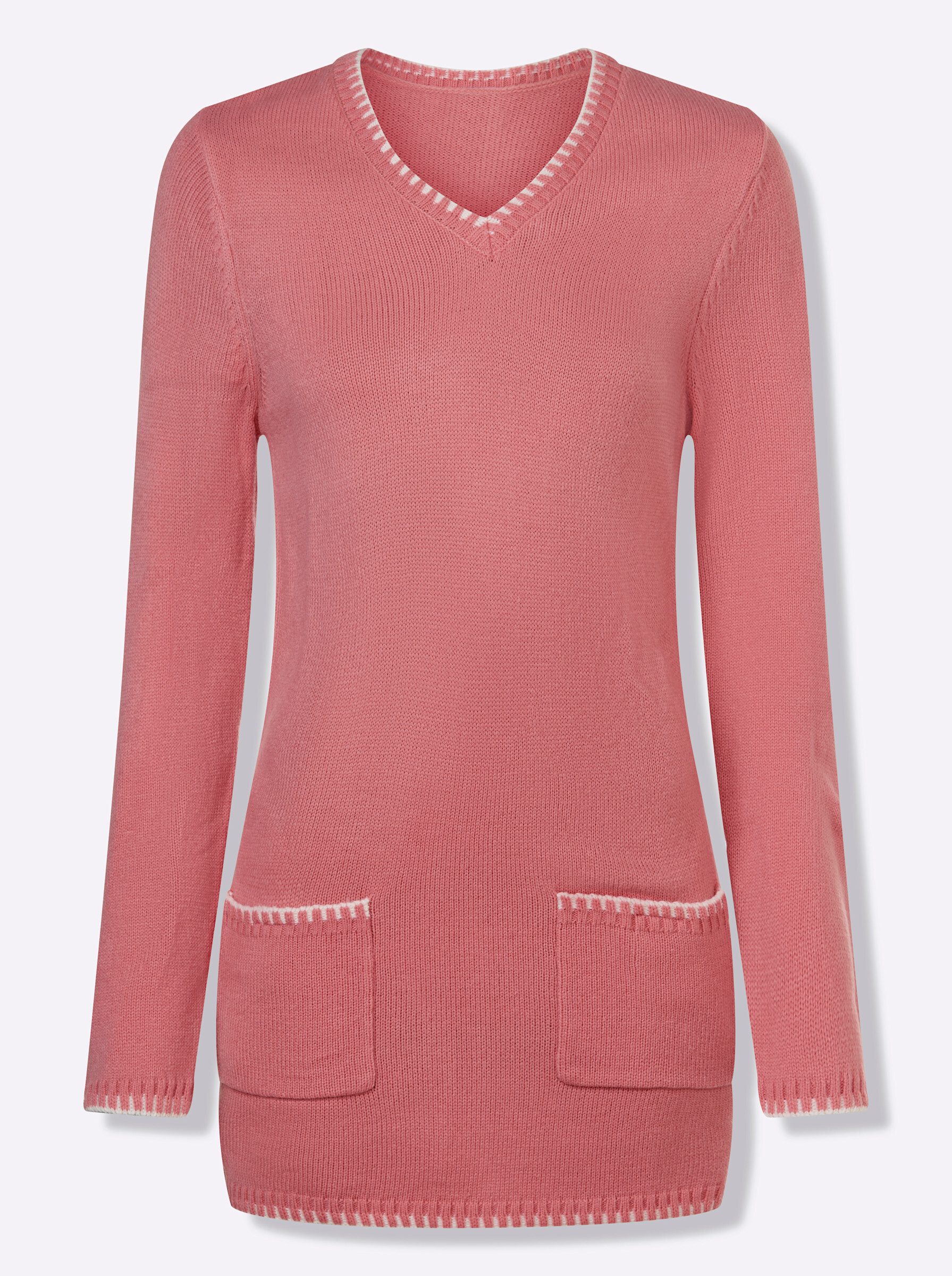 Sieh an! Strickpullover Longpullover Langarm Jersey