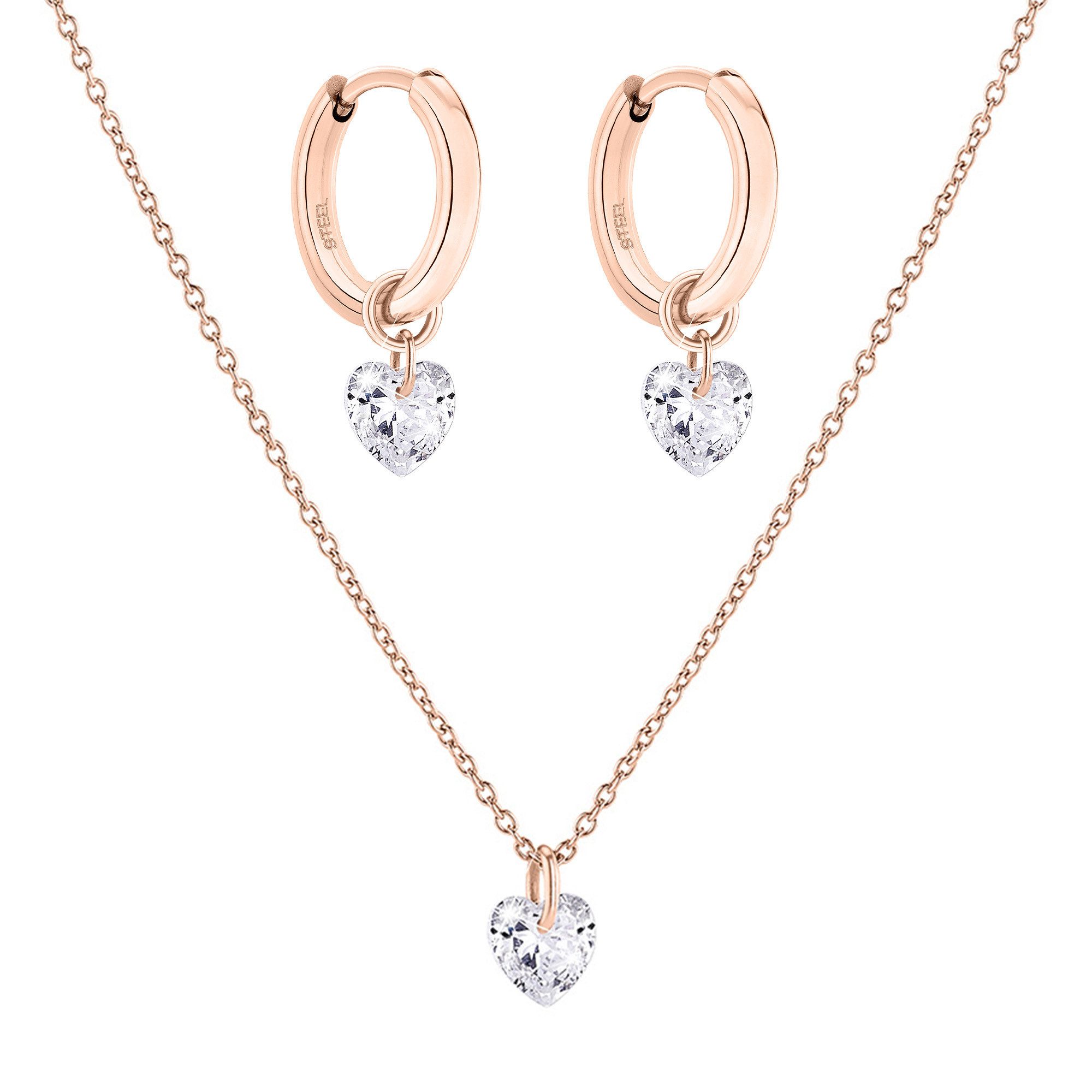 Tamaris Schmuckset Sparkling Love Edelstahl