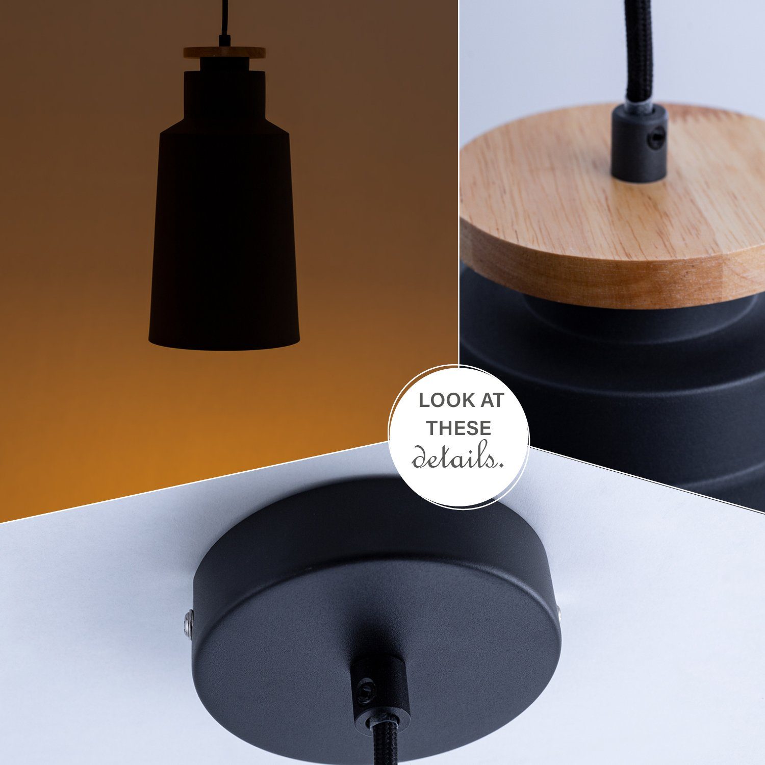 Paco Home Pendelleuchte JACK I, ohne Leuchtmittel, Hängelampe Esszimmer Küchenlampe Esstischlampe Skandinavisch E27