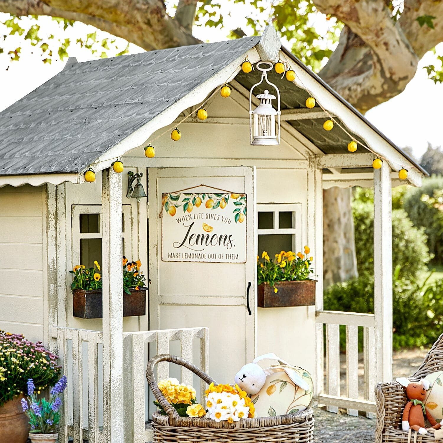 Mirabeau Wanddekoobjekt Deko-Schild Palerina antikweiß/grün