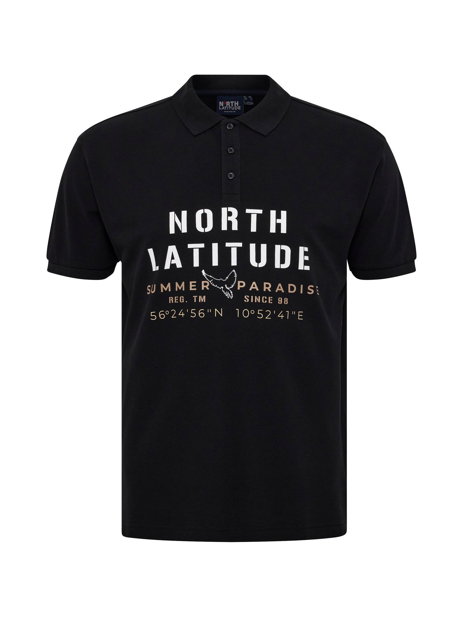 north 56 4 Poloshirt Poloshirt in Herren Übergrößen von North Latitude, Schwarz