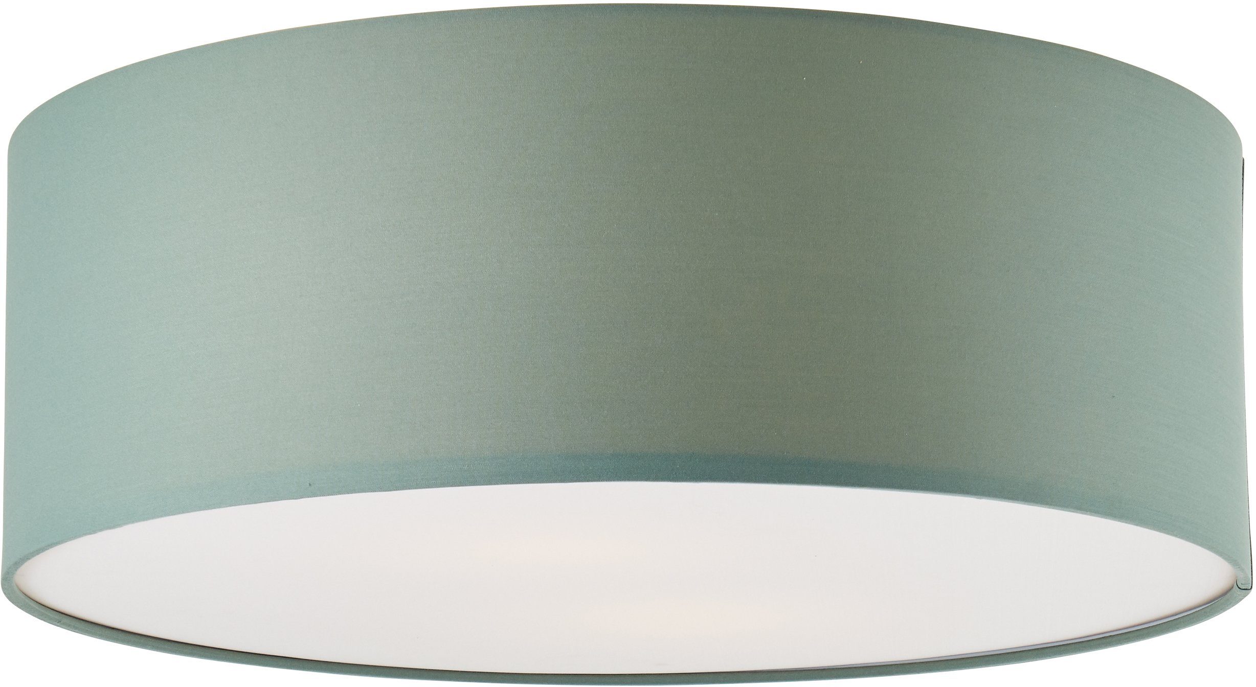 Top-Produzent Places of Style Deckenlampe 45cm Ø jade Stoff Deckenleuchte Textilschirm Elijah, ohne Leuchtmittel