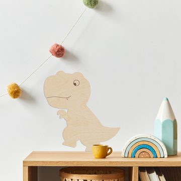 WANDStyle Wanddekoobjekt "Dino T-Rex" aus Holz, Pappel