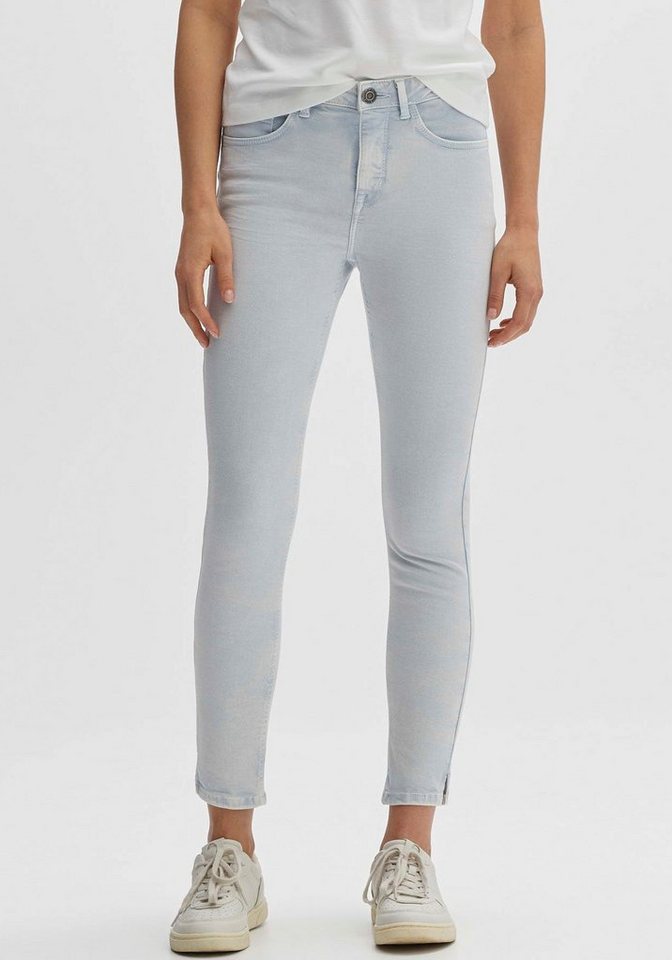 OPUS Skinny-fit-Jeans Elma mit kleinen Seitenschlitzen, Denimware aus  elastischer Baumwollmischung