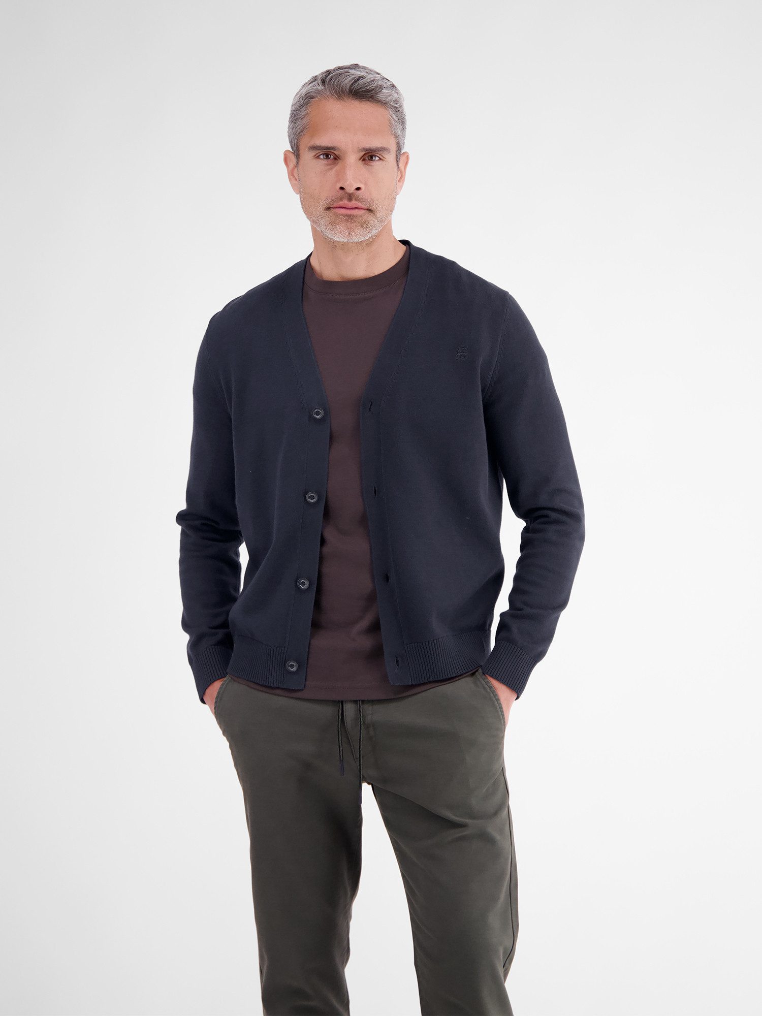 LERROS Strickjacke Strickjacke im Cardiganstil aus reiner weicher Baumwolle