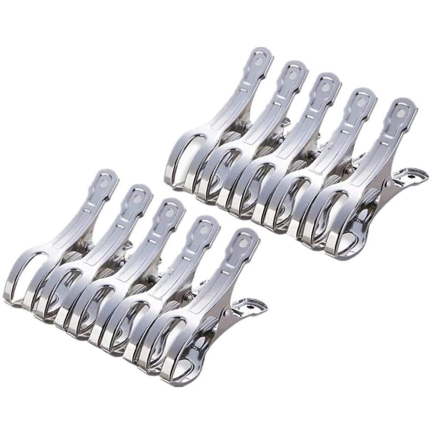 LuxusKollektion Handtuchklemme Strandhandtuchclips Edelstahl 10Stk 11cm