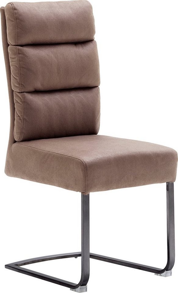 MCA furniture Freischwinger Rochester (Set, 2 St), Stuhl belastbar bis 120  Kg, Edles Stühle 2er-Set mit Stoffbezug im Antiklook
