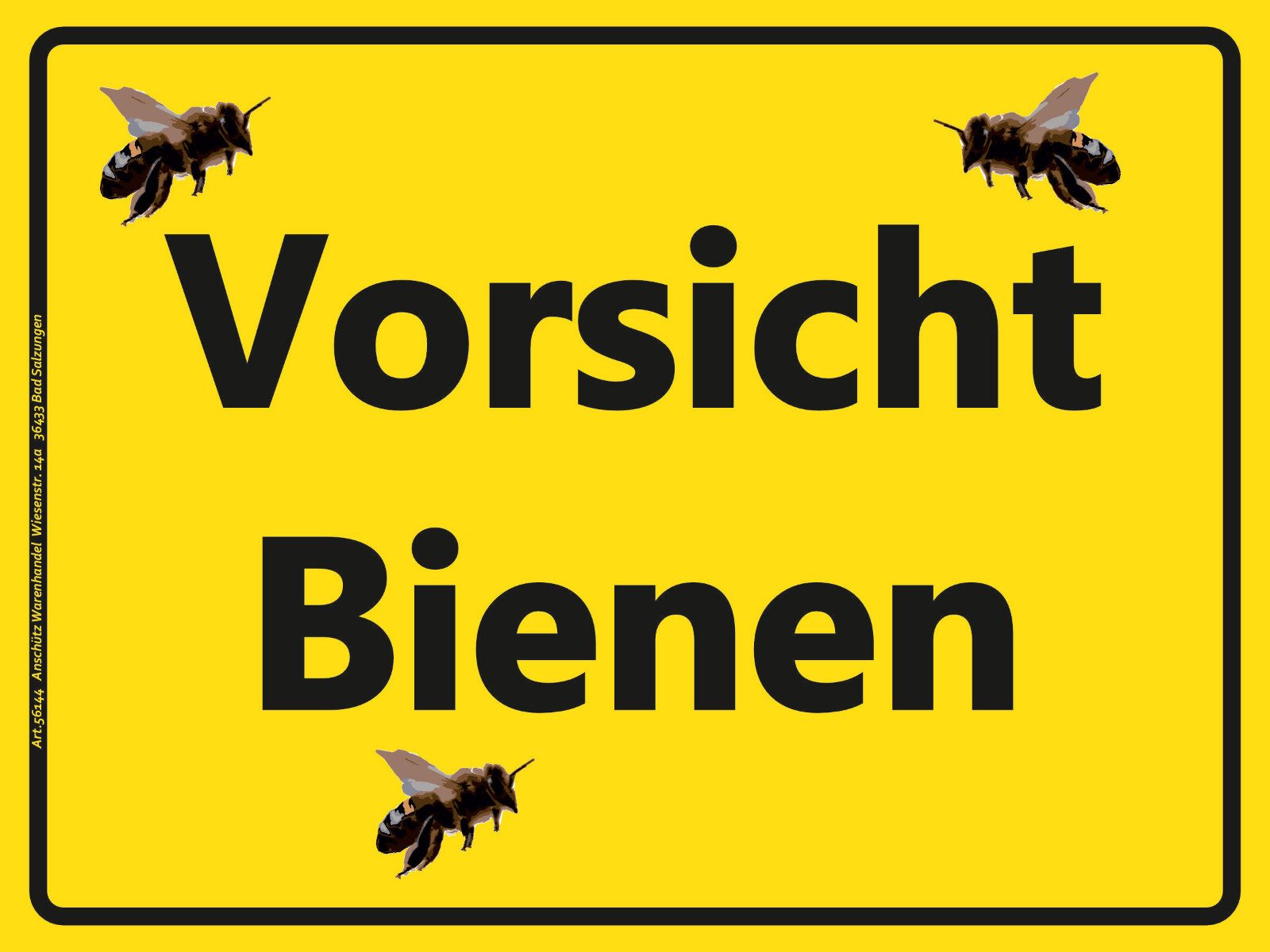 Anschütz Hinweisschild Hinweisschild "VORSICHT BIENEN" 20x15cm