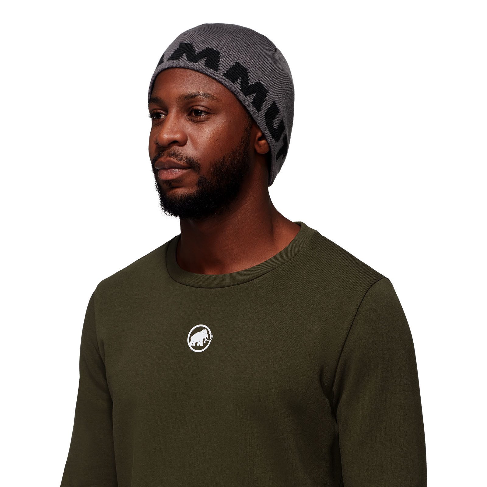 Mammut Strickmütze Mammut Logo Beanie mit Wendemöglichkeit