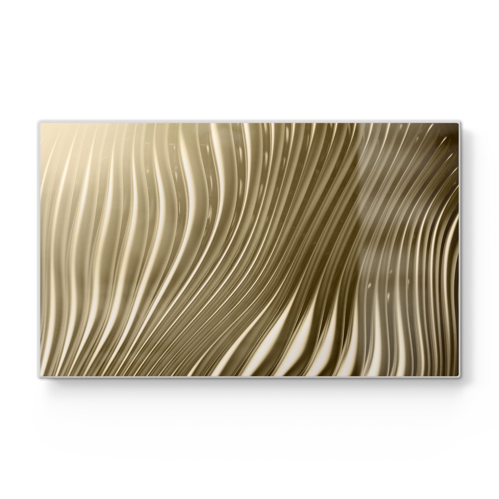 'Goldenes Glas, DEQORI Rillendesign', Schneidebrett Frühstücksbrett Schneideplatte Platte