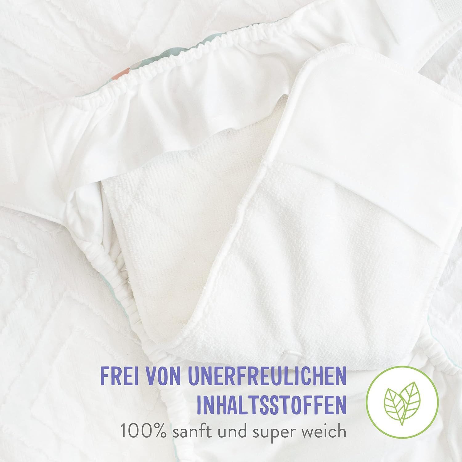 Bambino Mio Stoffwindeln 6er Pack Bambino Mio, Miosolo Stoffwindel Überhose One Size (6-St), Hautsympatisch – Bild 4 von 5