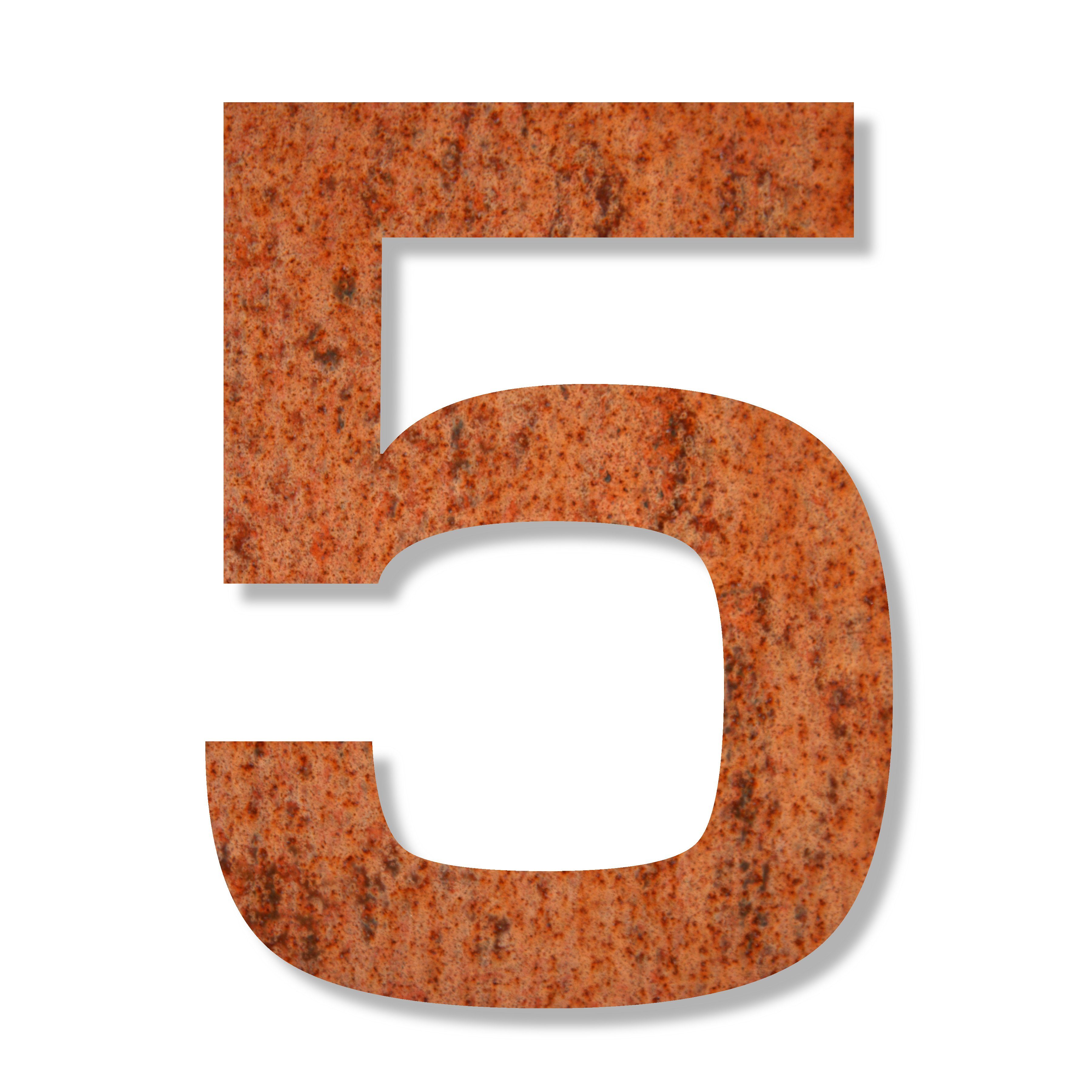 Keilbach Designprodukte Hausnummer iron.number, aus wetterfestem Stahl, Materialstärke 2 mm, inkl. Montagematerial