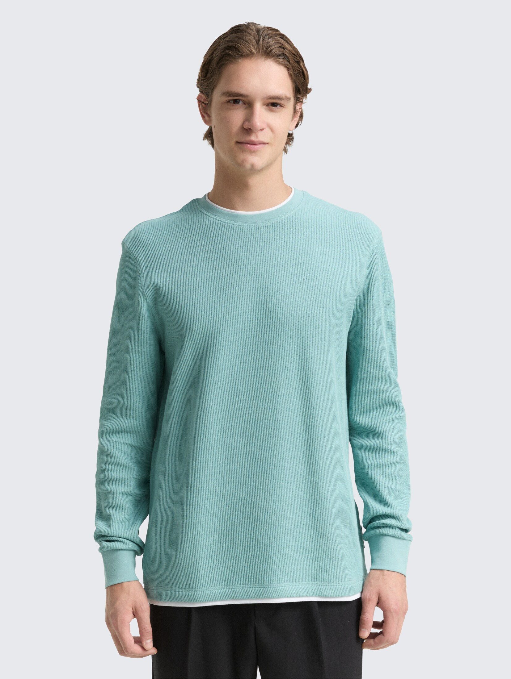 TOM TAILOR Denim Langarmshirt T-Shirt Langarmshirt im 2-in-1-Look