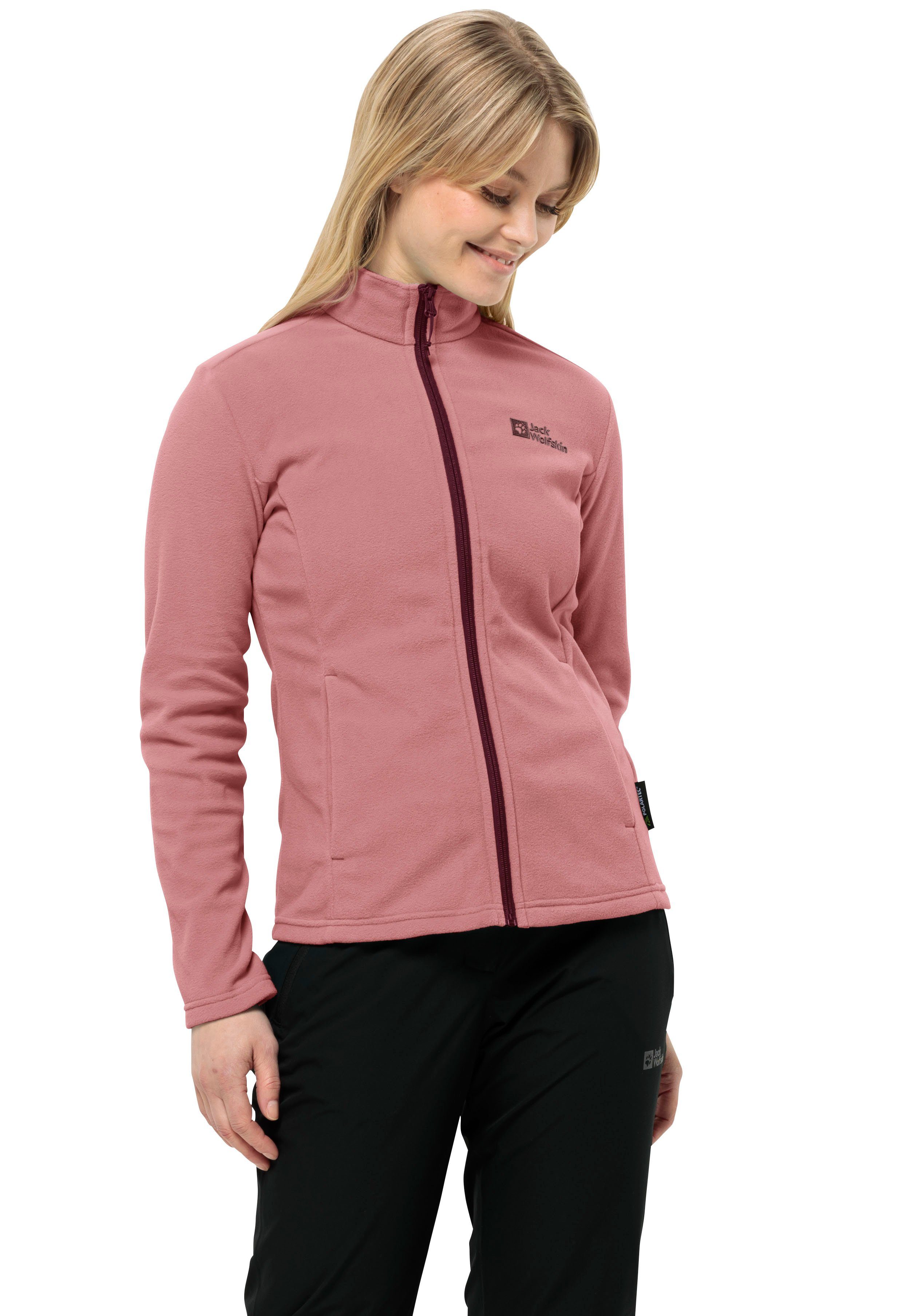 Jack Wolfskin Fleecejacke TAUNUS FZ W leichter, dehnbarer, atmungsaktiver Midlayer blush powder