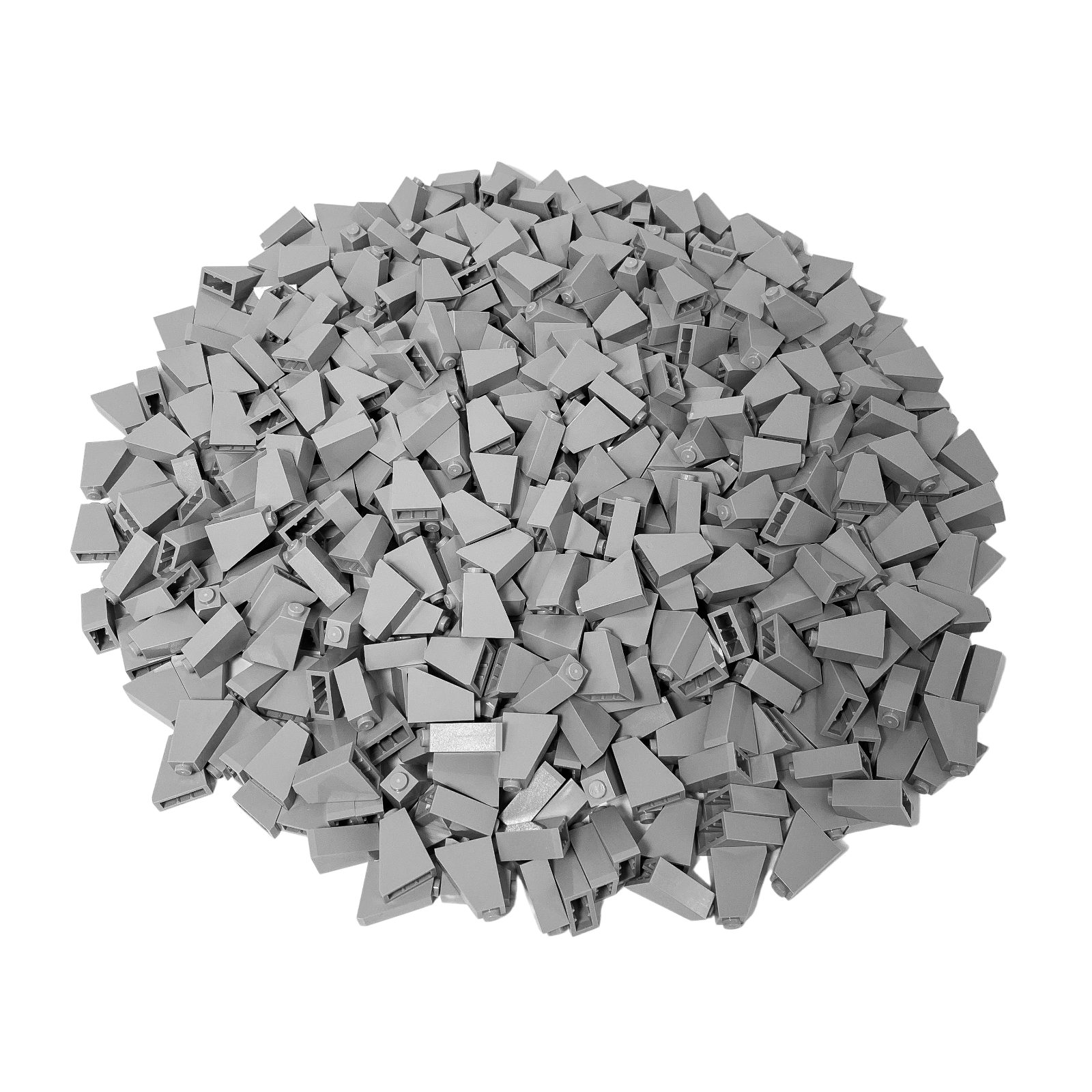 2x1x2 Dachsteine Schraegsteine Hellgrau fuer Dach - 60481 Menge 25x Spielbausteine
