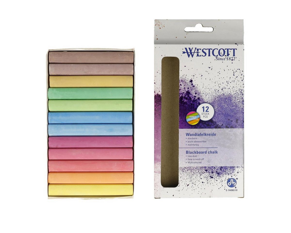Thumbnail - WESTCOTT Malkreide Westcott Tafelkreide E-744983 00 sort. 12St.