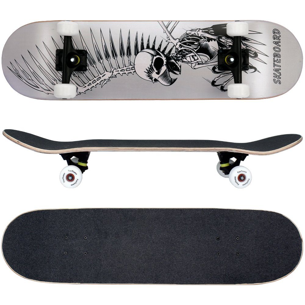 Skateboard Skateboard mit Mach1 ABEC-9 Kugellager 7-lagigem Ahornholz 100A Rollen