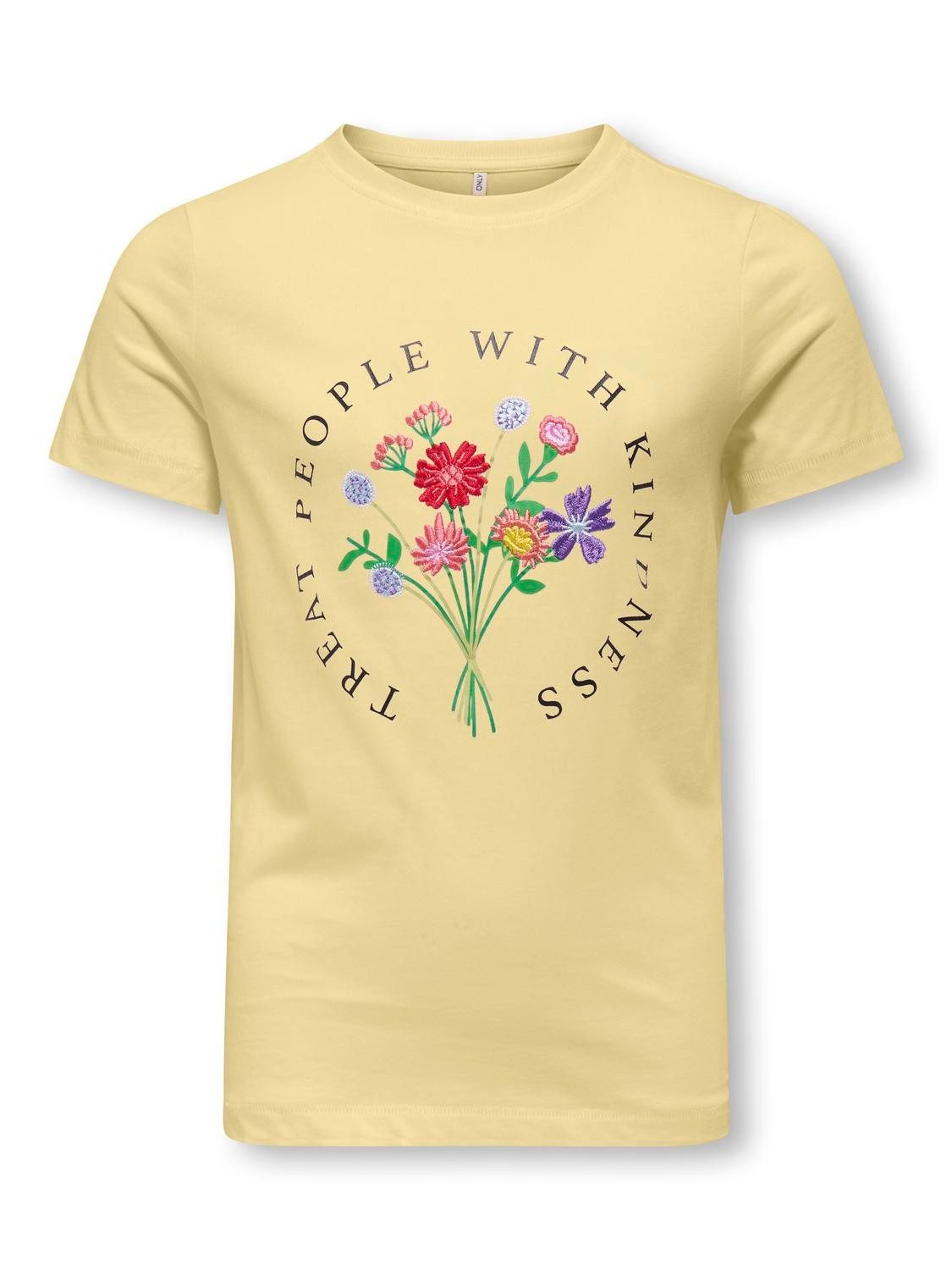 KIDS ONLY T-Shirt Kogemma Life Reg S/S Flower Top Jrs