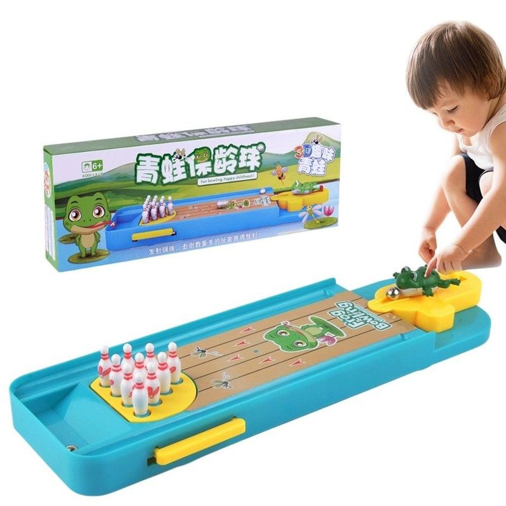 Spiel Mini-Bowling Set Tischspiel Kinder Erwachsene Indoor Spaß DE.