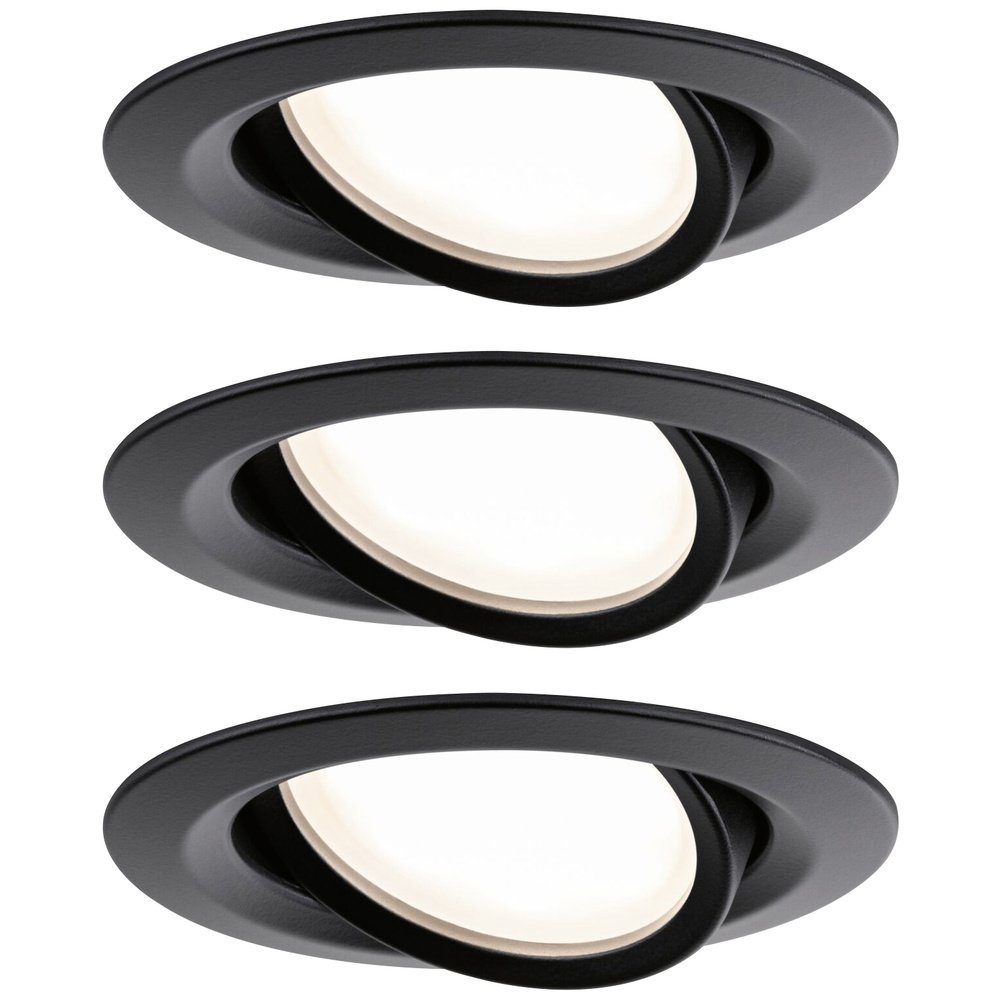 Einbauleuchte Paulmann 93082 Set Nova Plus LED-Einbauleuchte LED 6 W Schwarz