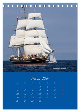 CALVENDO Wandkalender Unter Segeln (Tischkalender 2024 DIN A5 hoch), CALVENDO Monatskalender
