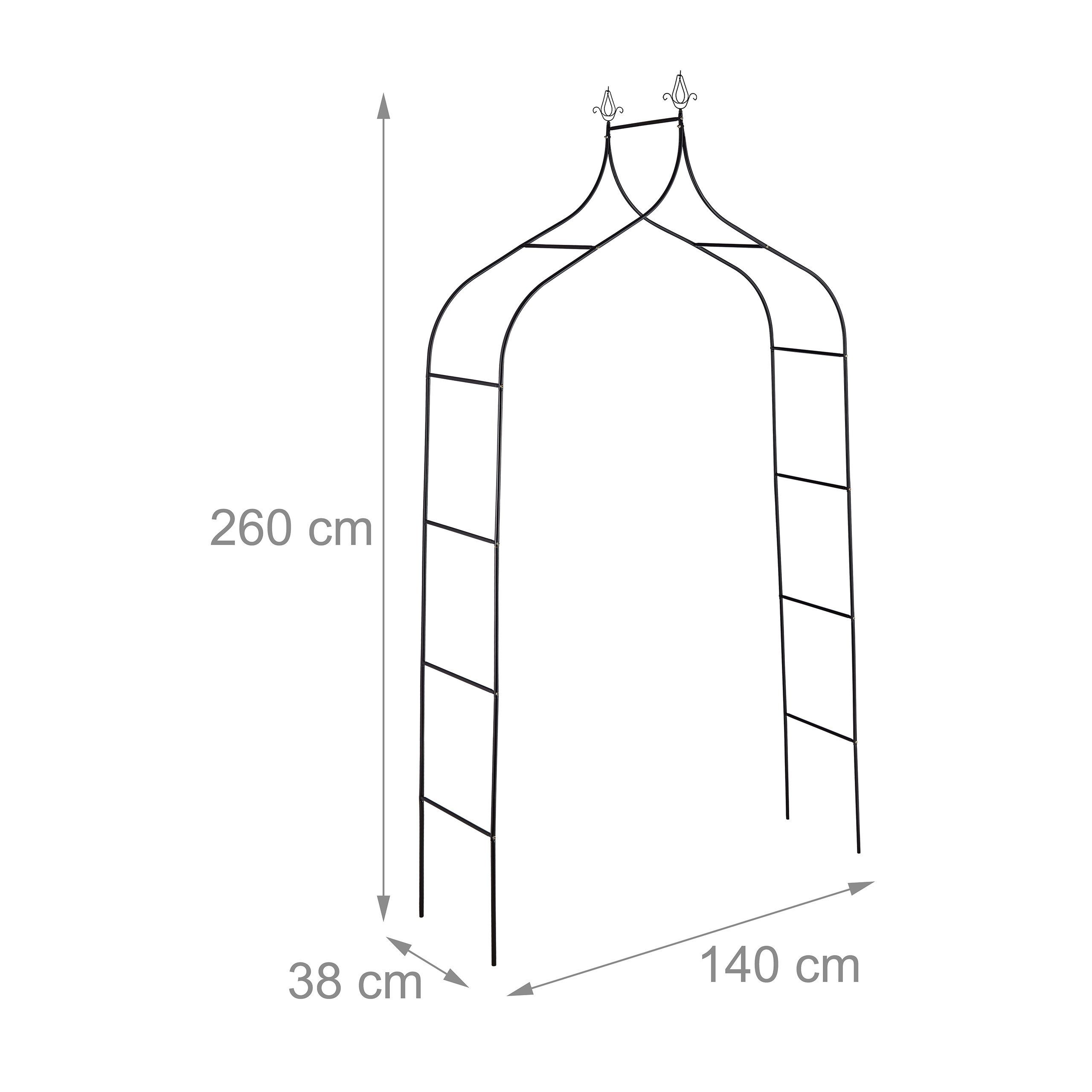 relaxdays Rosenbogen 260 cm hoch
