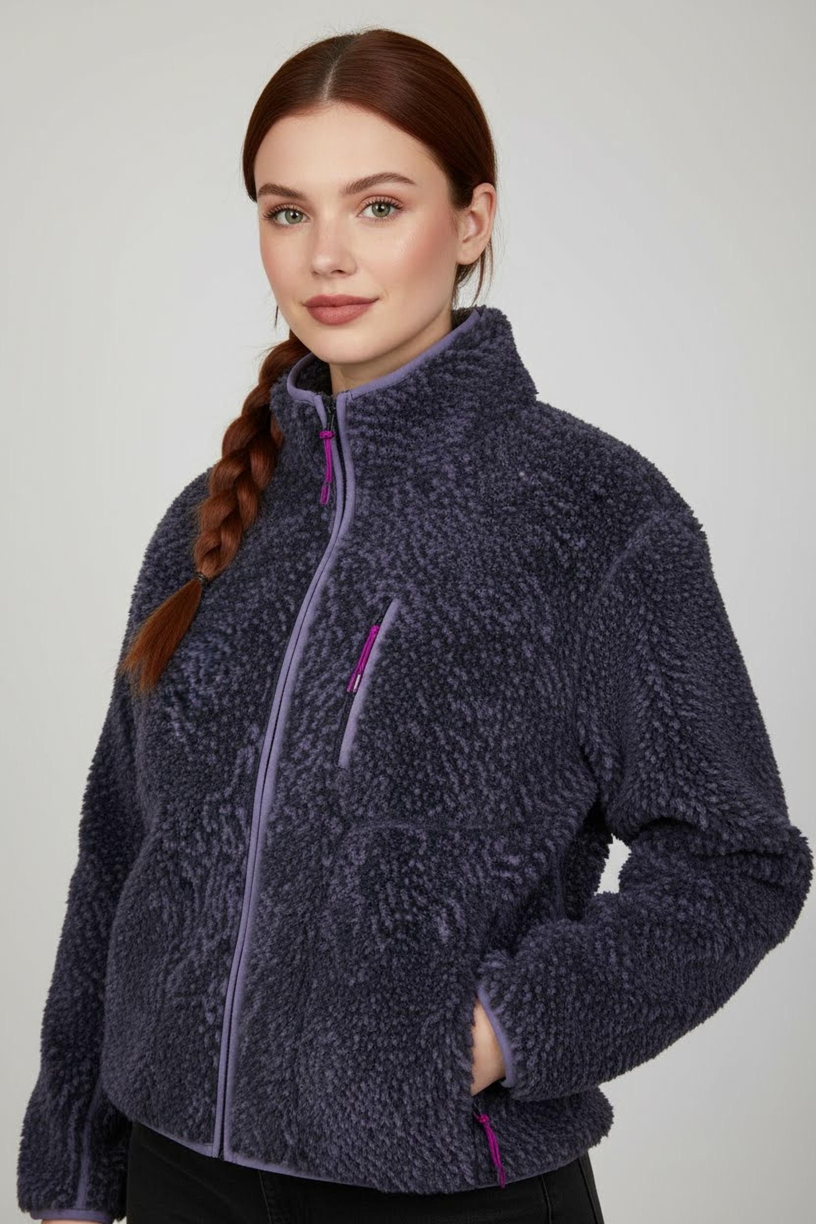 Converse Fleecejacke WOMEN'S CONVERSE PRINTED SHERPA FULL-ZIP JACKET günstig online kaufen