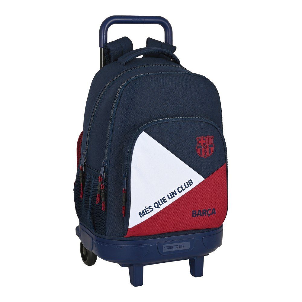 FC Barcelona Schulrucksack Schulrucksack mit Rädern F.C. Barcelona Blau Granatrot (33 x 45 x 22