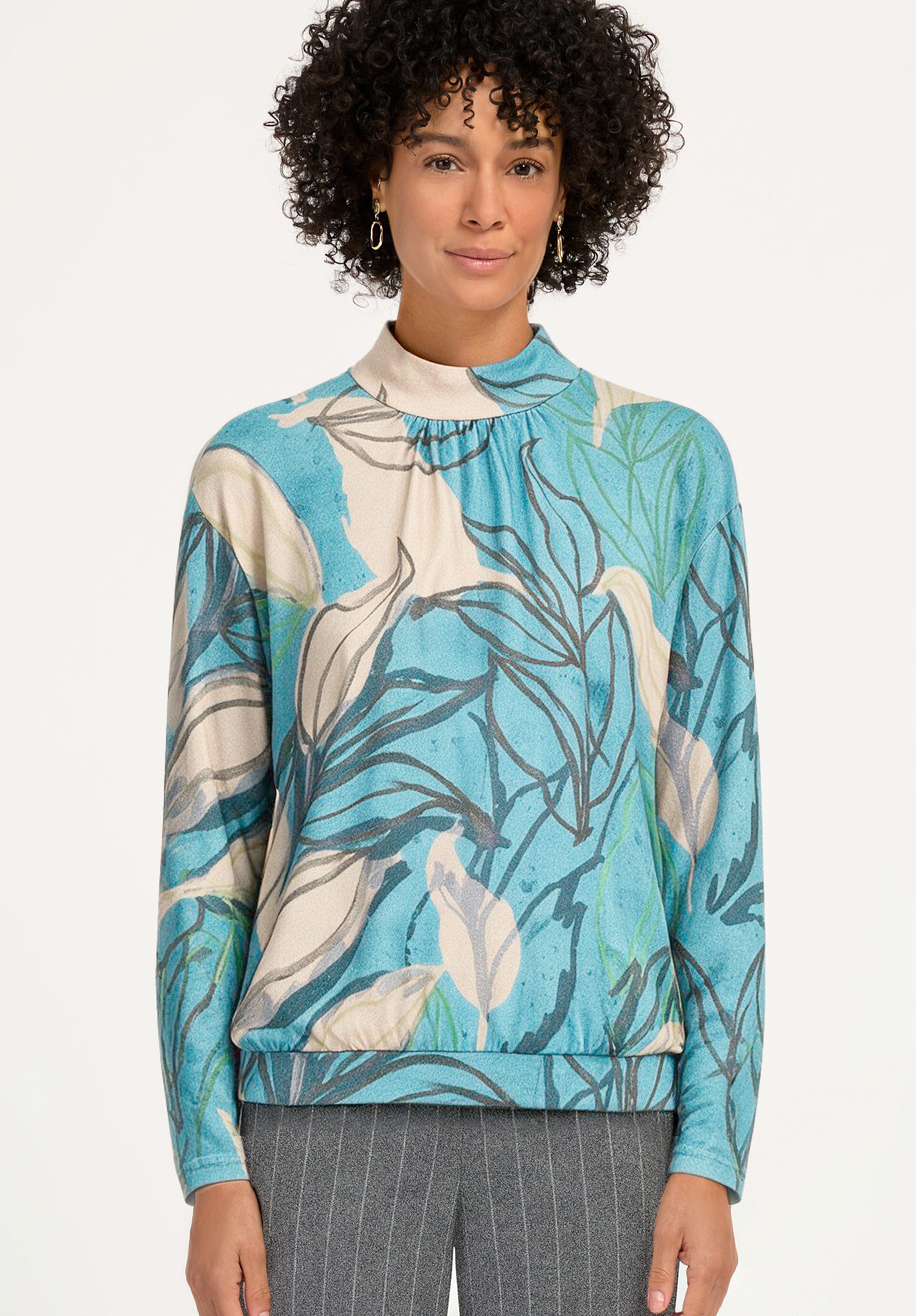 bianca Print-Shirt KAYLA in floralem Dessin