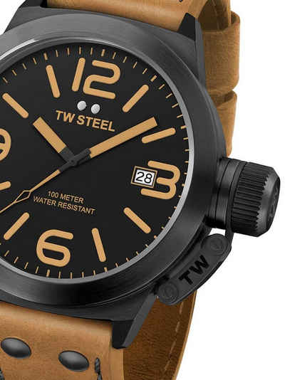 TW Steel Multifunktionsuhr TW Steel CS42 Canteen Leather 50mm 10ATM
