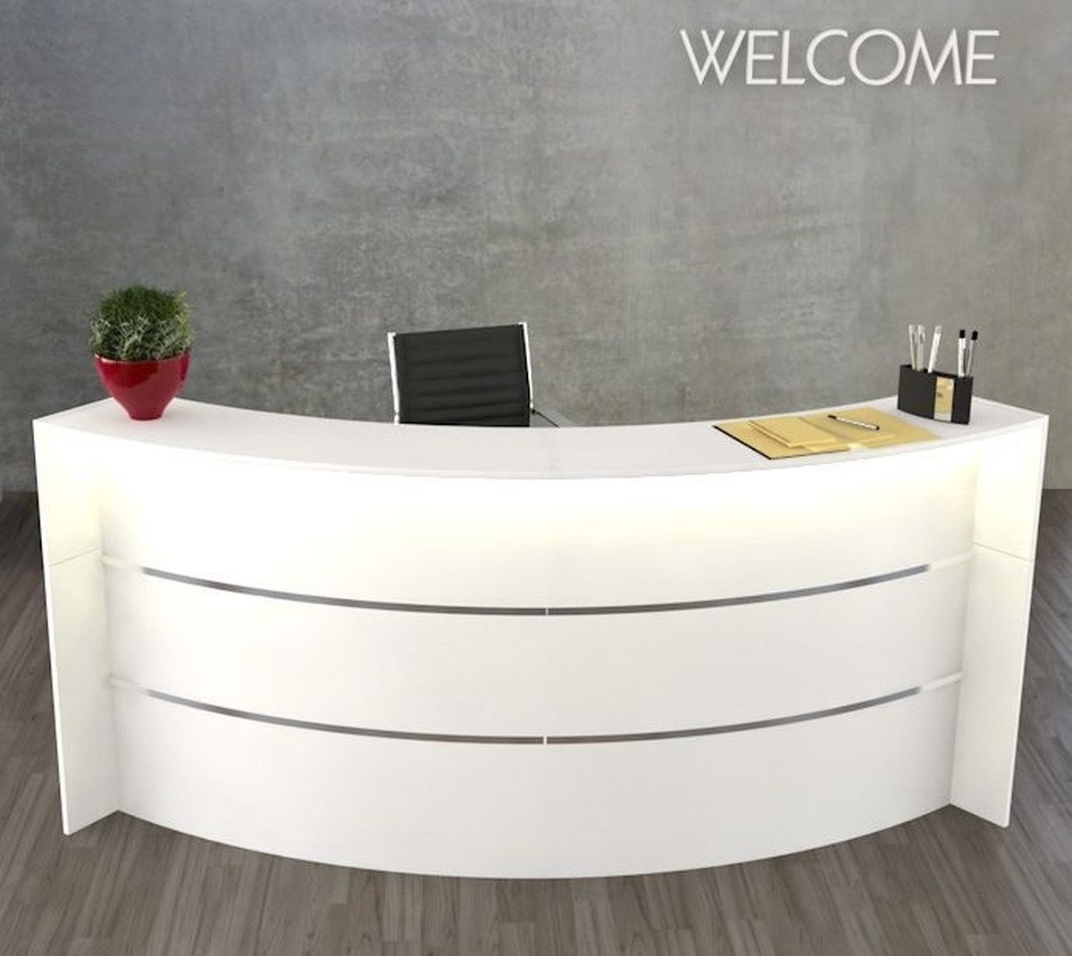 KERKMANN Empfangstheke Bogentheke Bari weiß