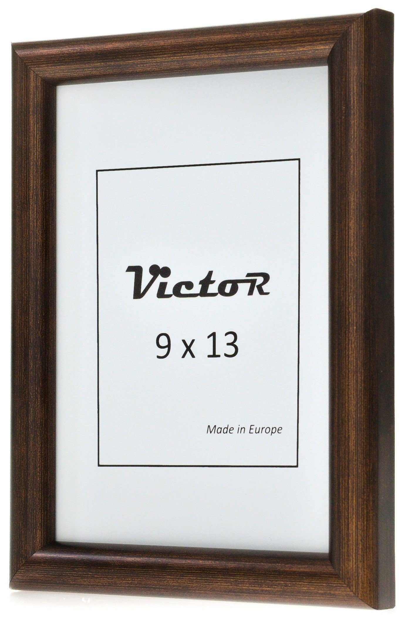 Victor (Zenith) Bilderrahmen 14x17mm, cm, Rahmen braun, Kunststoff in David, 9x13 Leiste
