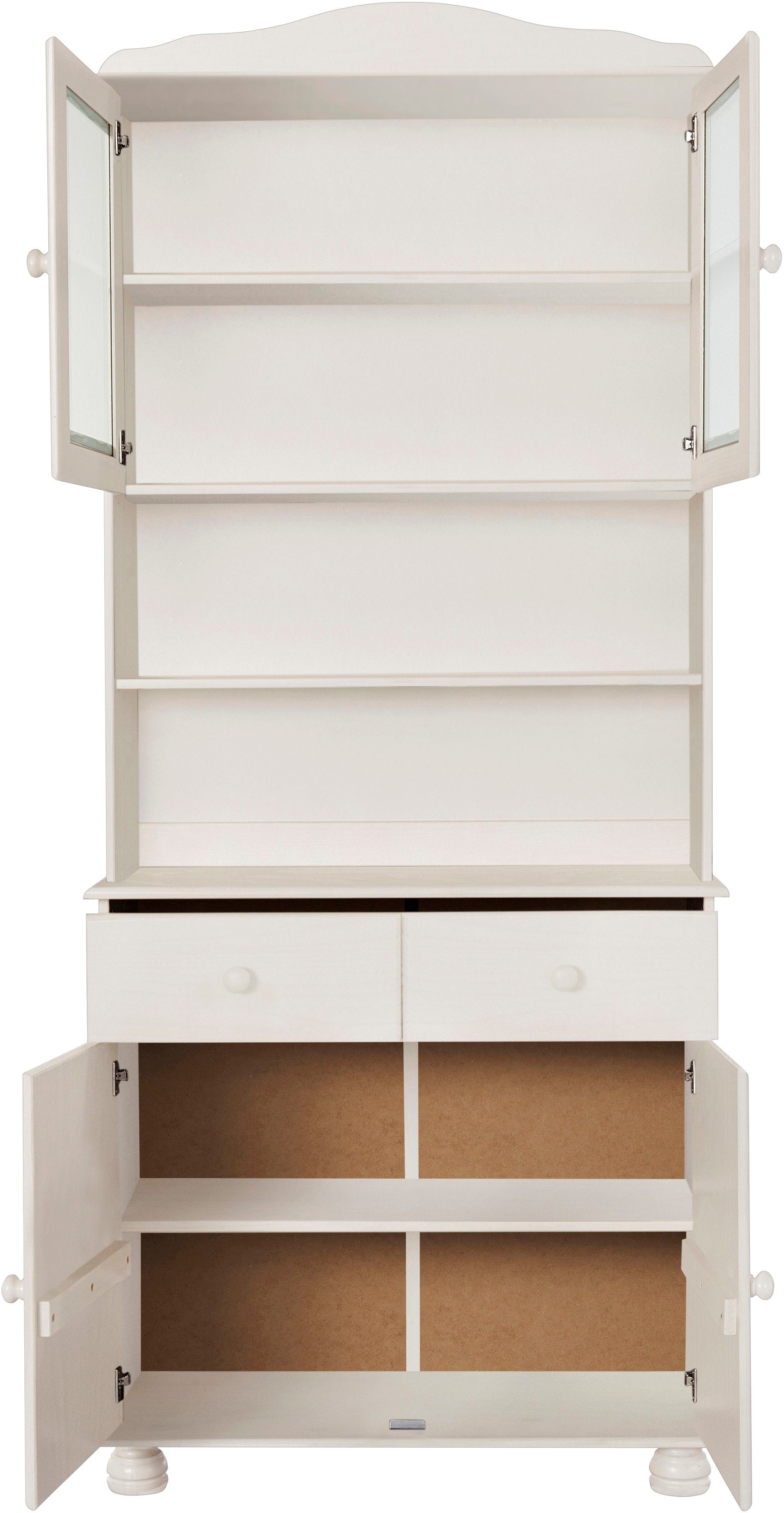 OTTO home Buffet Mette (2-St) Mit grosser Schublade und viel Stauraum hinter 4 Türen, Höhe 181cm – Bild 4 von 5