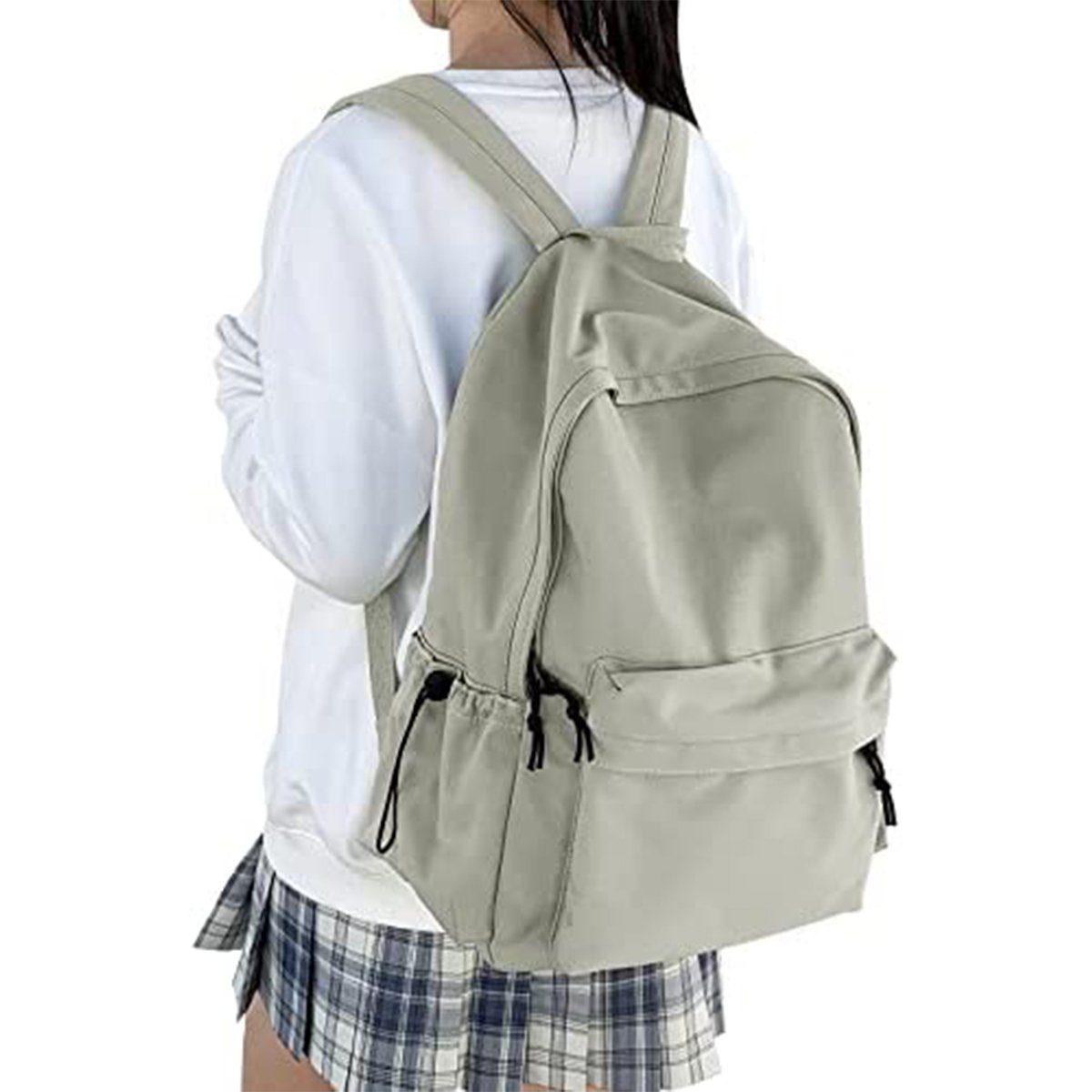 XDeer Schulrucksack Schulrucksack Damen Travel Schultaschen, 15,6 Zoll Laptop Rucksack für Mädchen im Teenageralter Bookbag Grün
