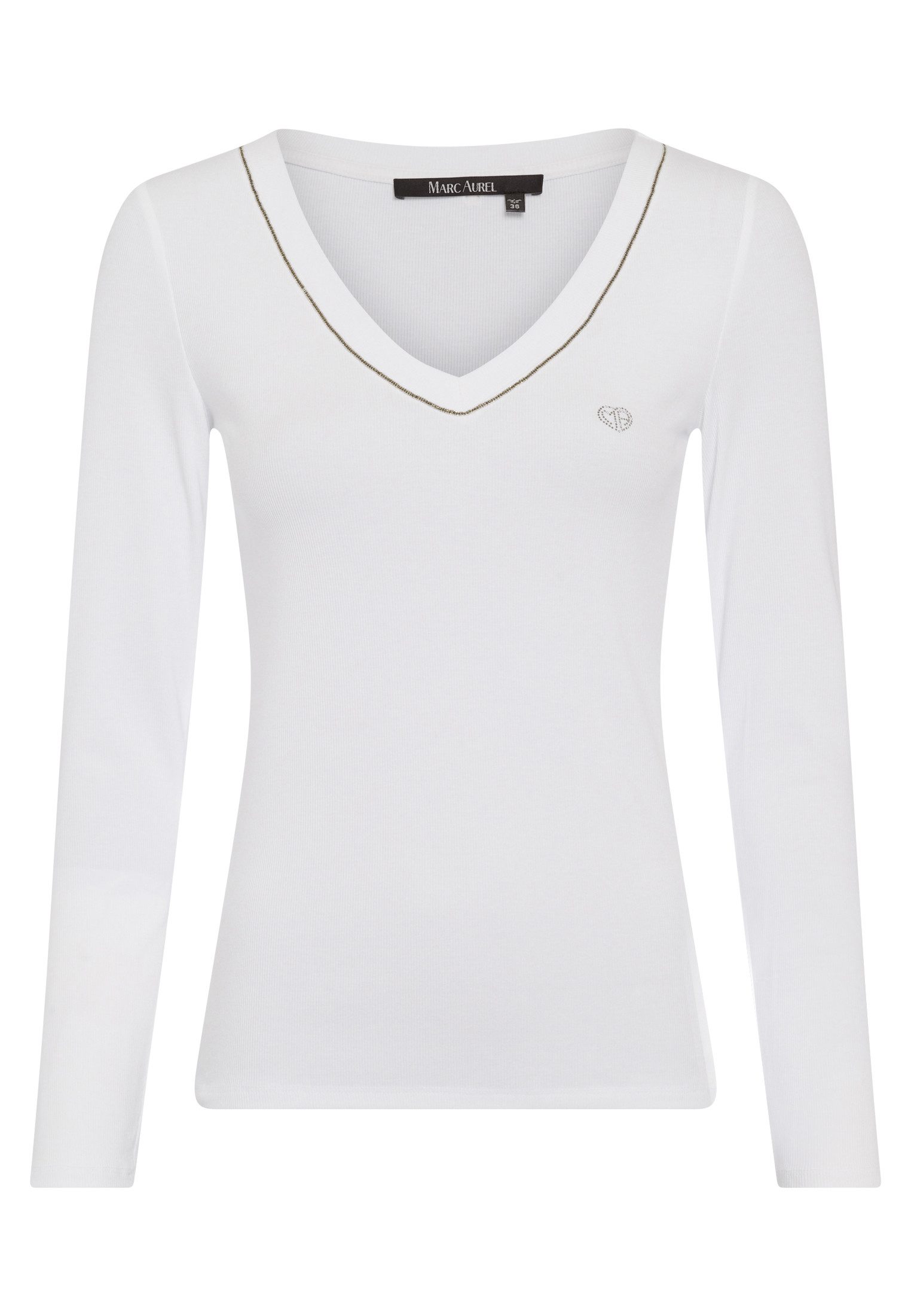 MARC AUREL T-Shirt mit Schmuckketten-Detail günstig online kaufen