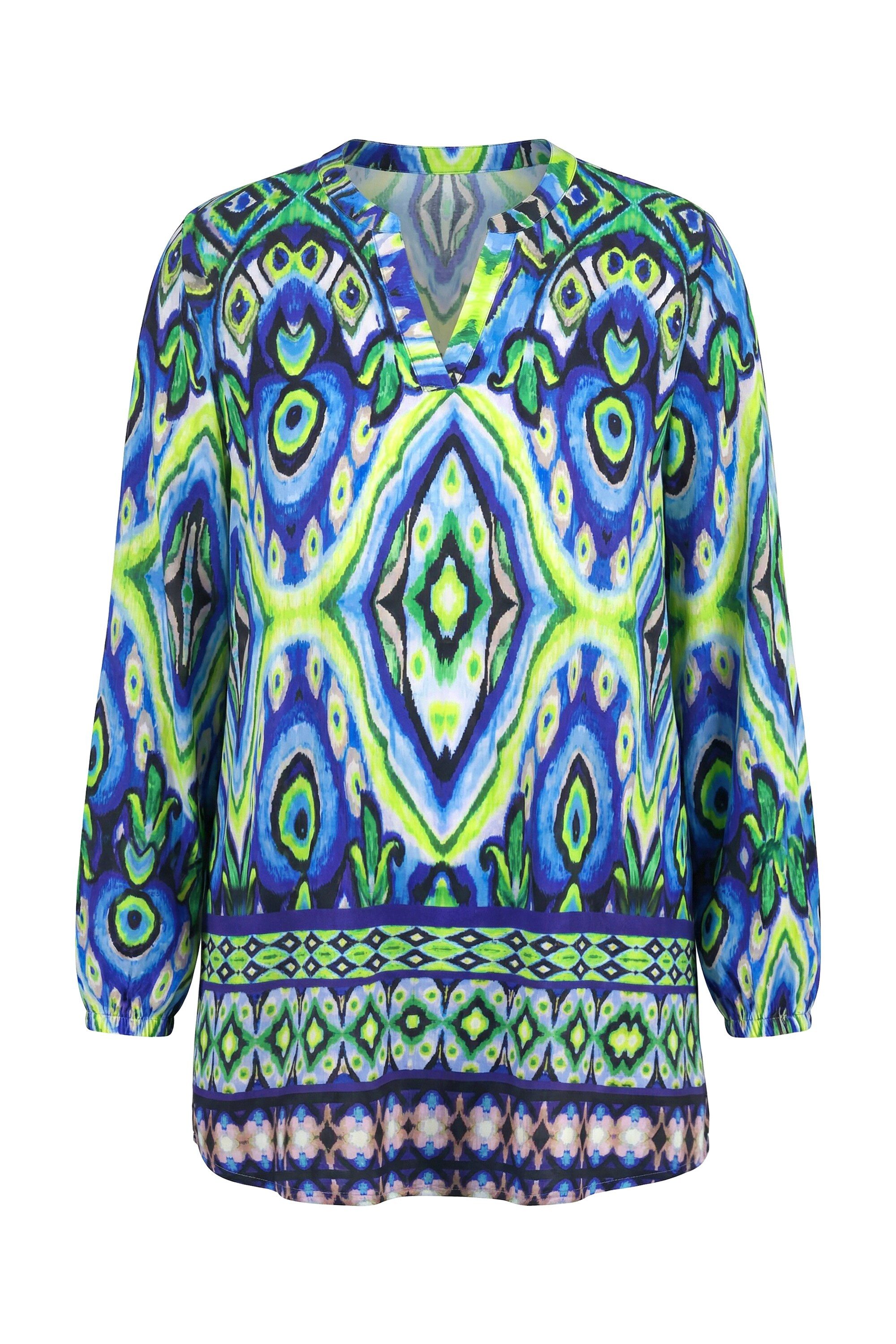 Angel of Style Longbluse Tunika A-Linie Alloverdruck Langarm günstig online kaufen