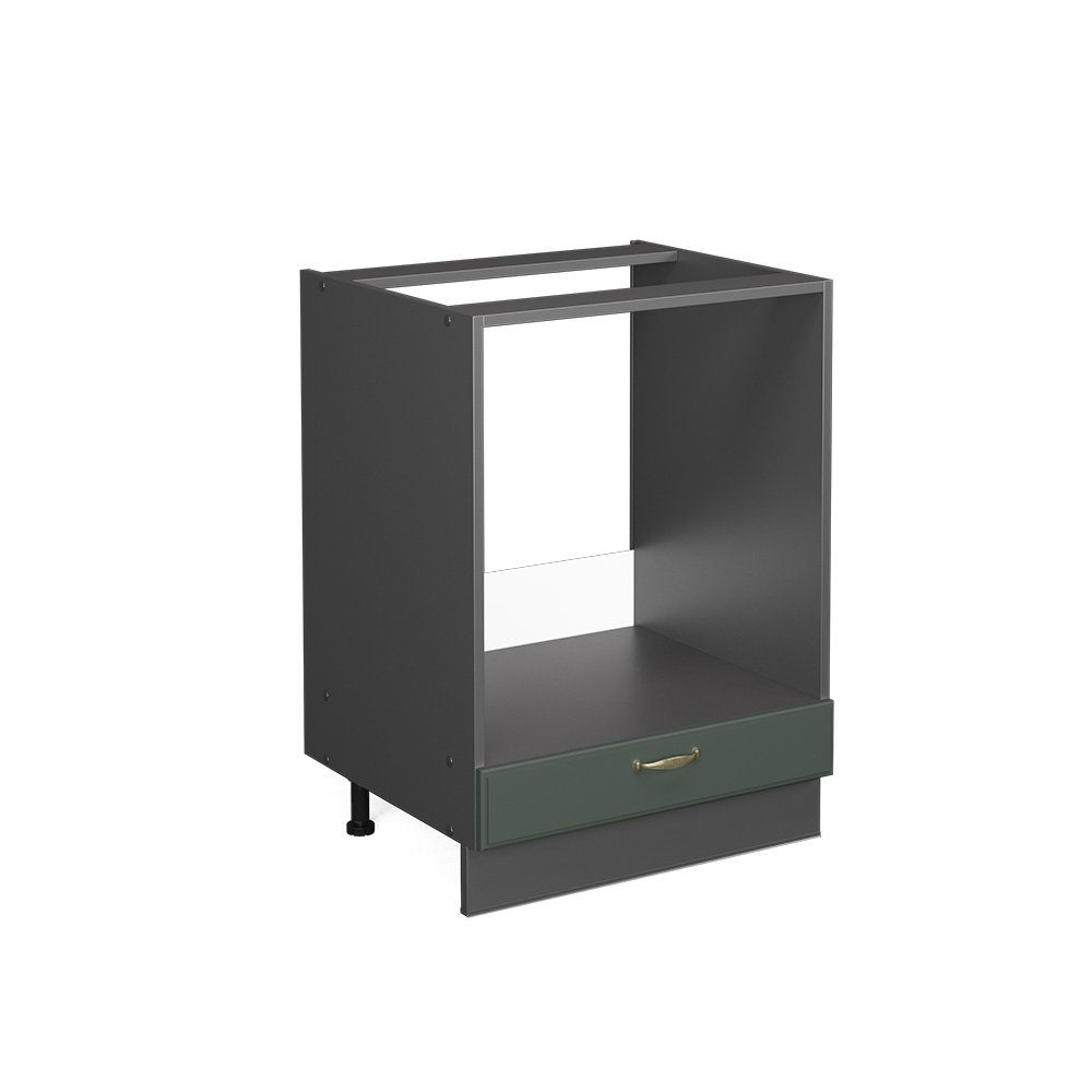 Vicco Herdumbauschrank Fame-Line, Grün-Gold Landhaus/Anthrazit, 60 cm ohne Arbeitsplatte (1-St)
